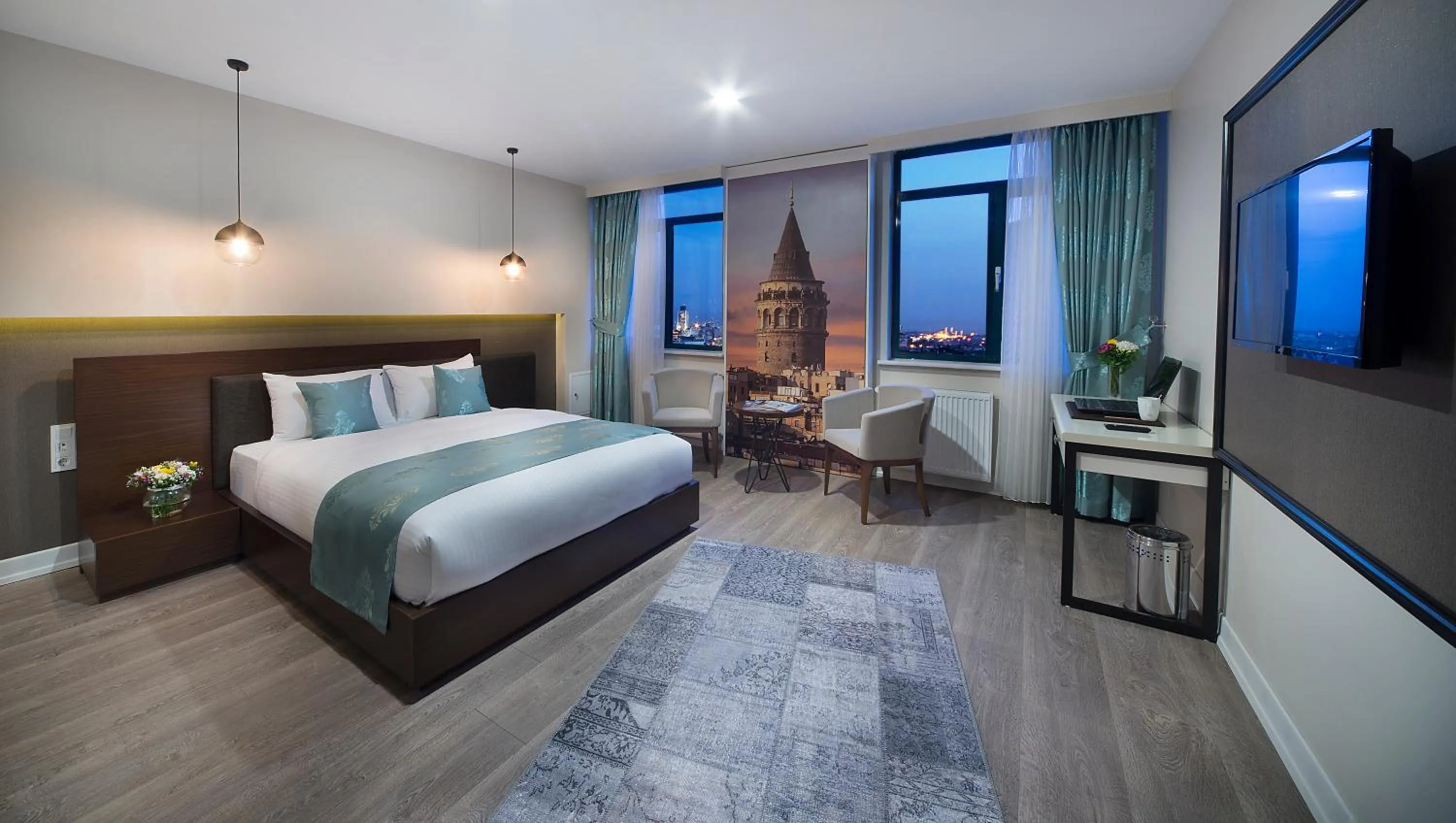 Bed in The Clock Suites