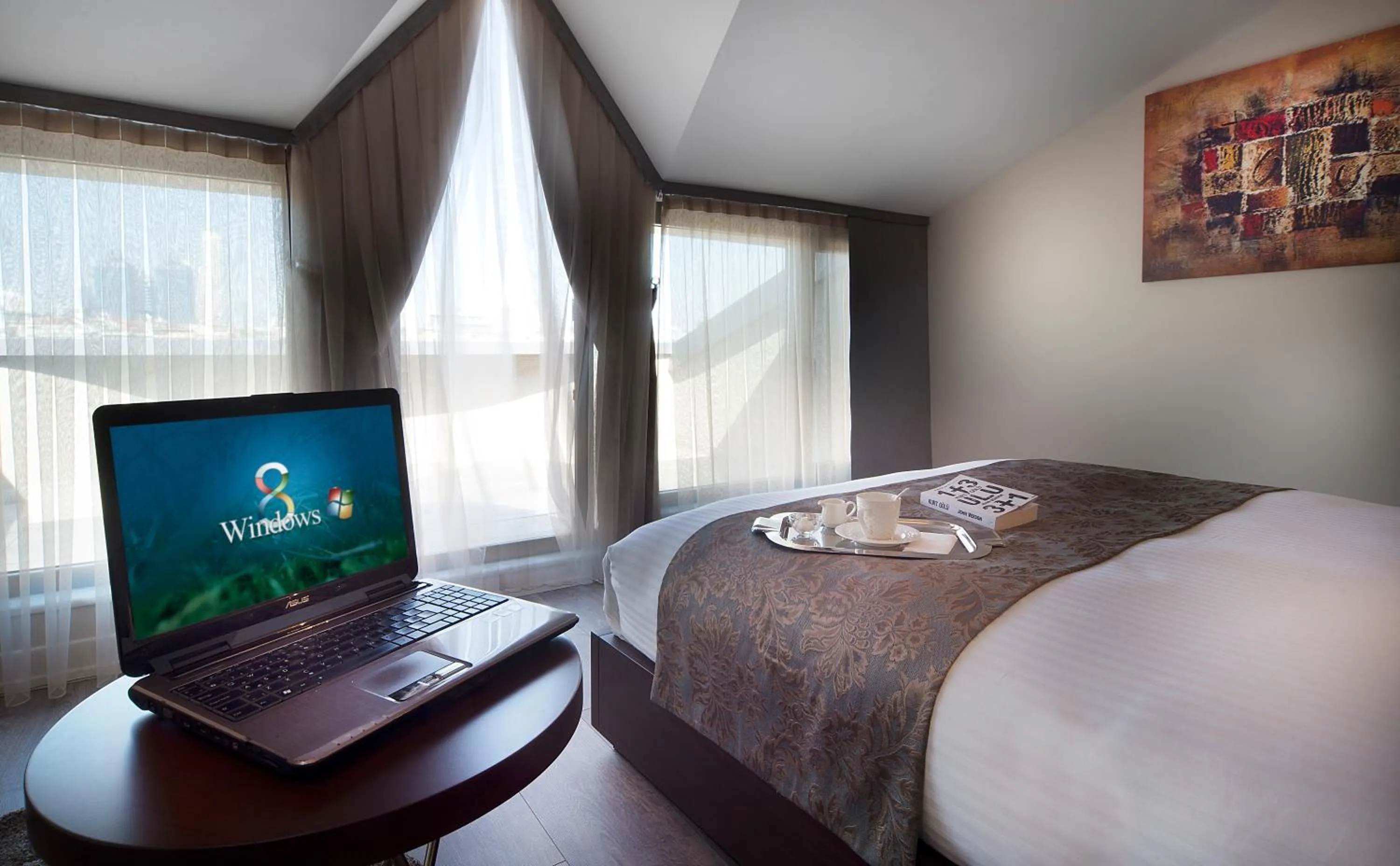 Bed in The Clock Suites