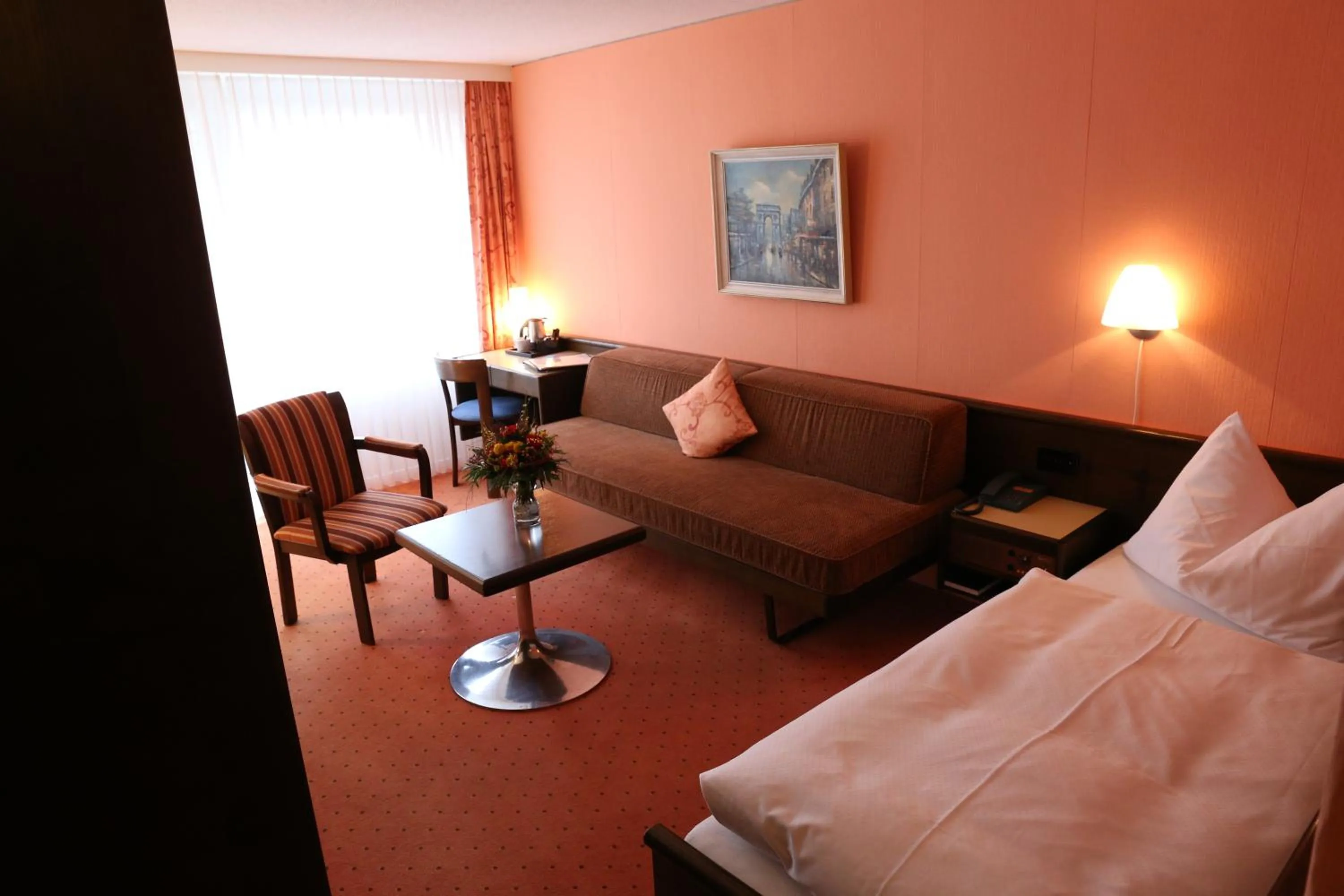 Bedroom, Bed in Hotel-Restaurant Seegarten-Marina