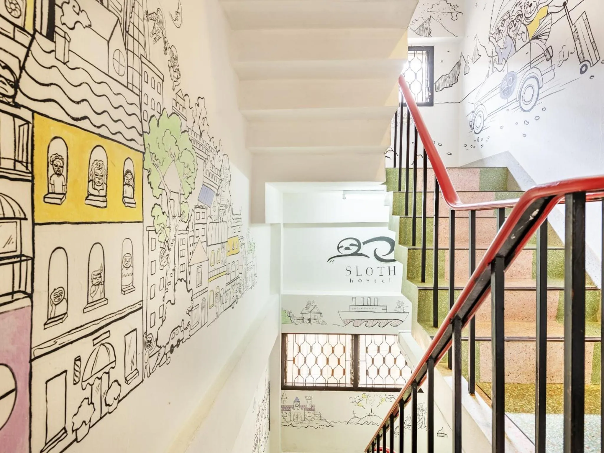 Property building in Sloth Hostel Khaosan