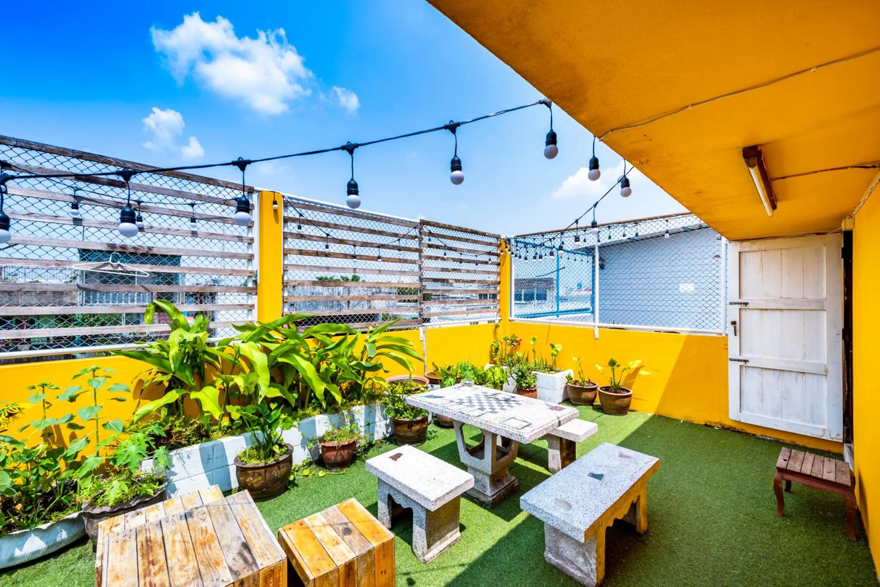 Bird's eye view in Sloth Hostel Khaosan