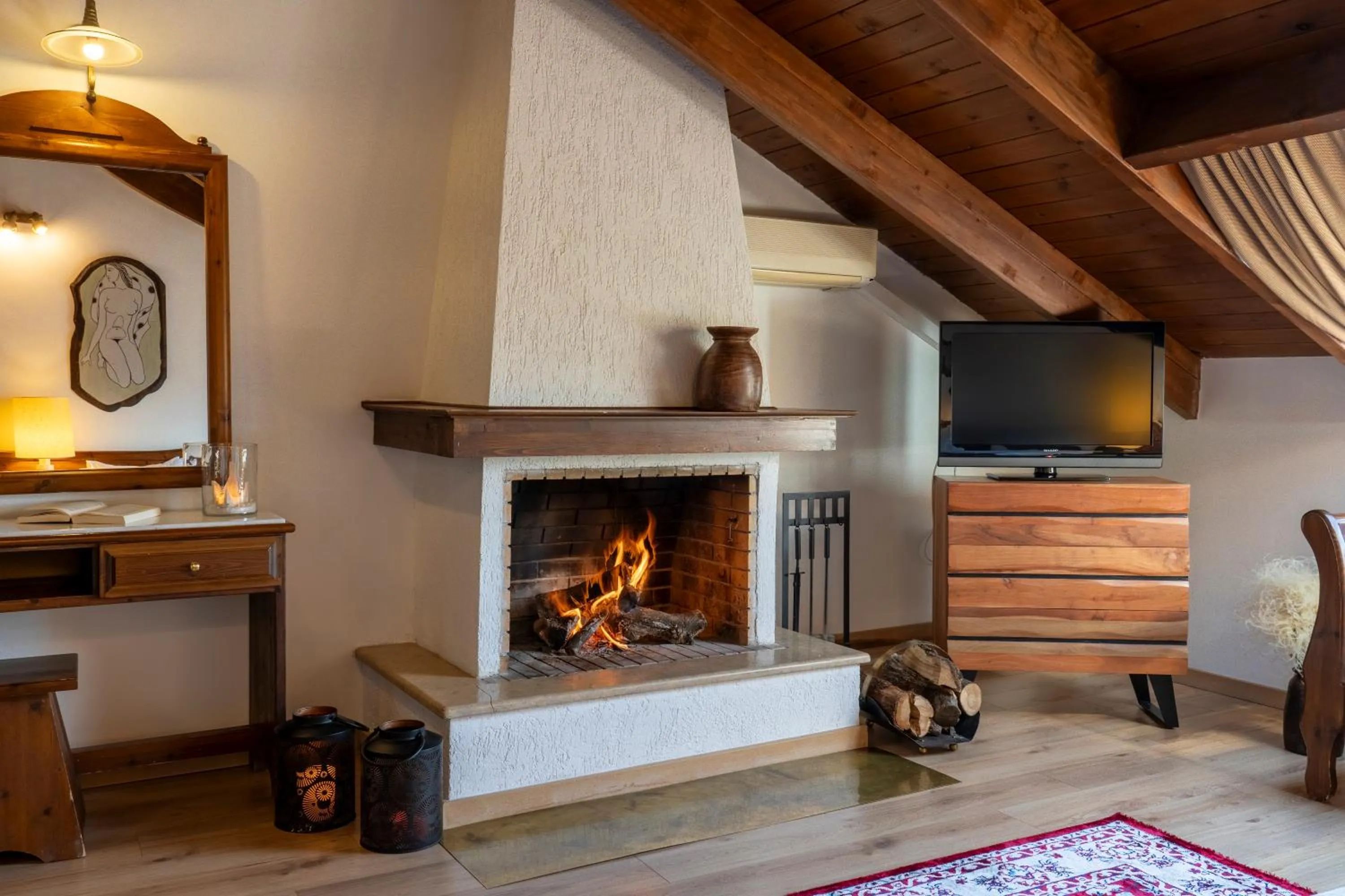 fireplace in Anemolia Mountain Resort