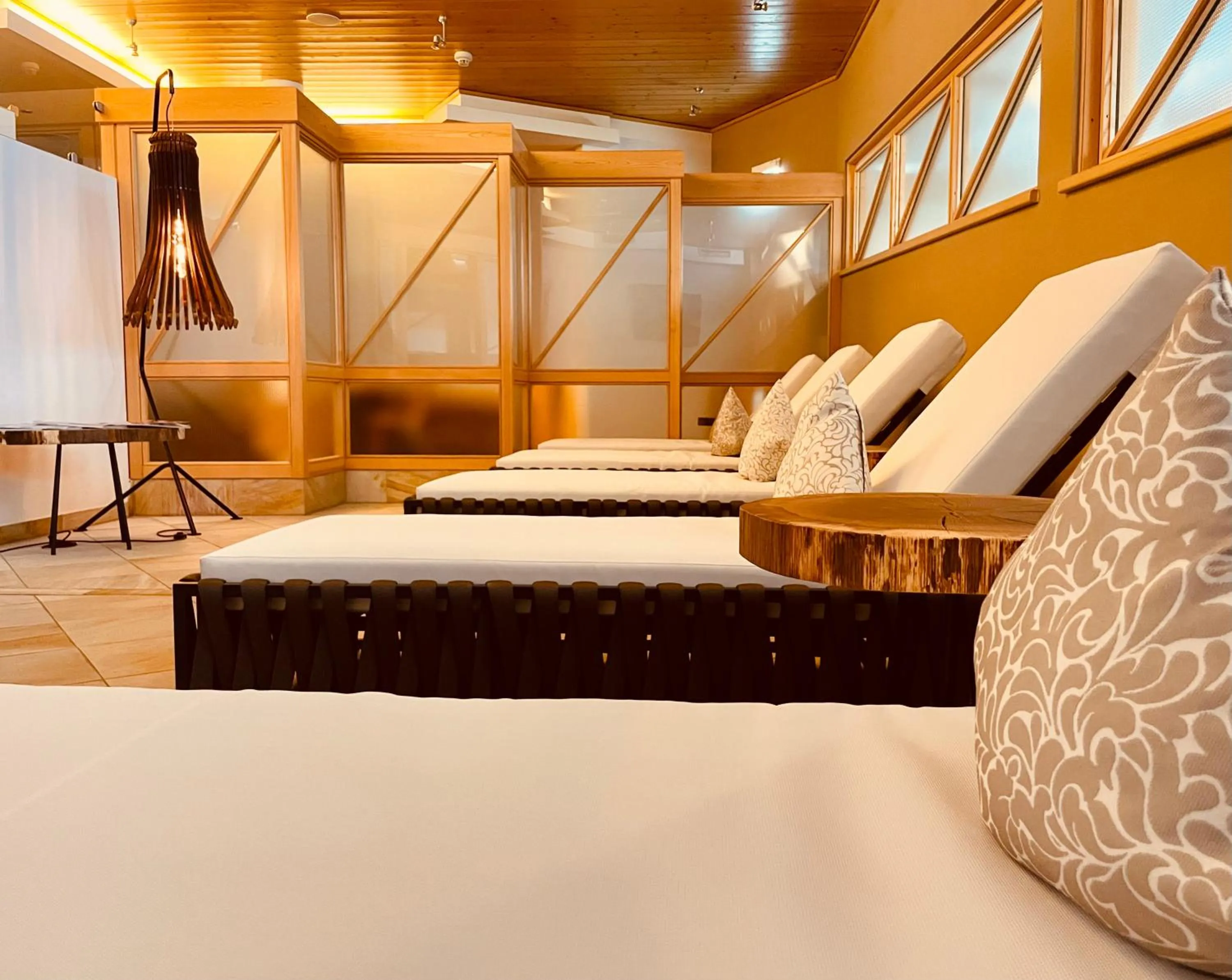 Sauna, Bed in Wellness- und Familienhotel Egger