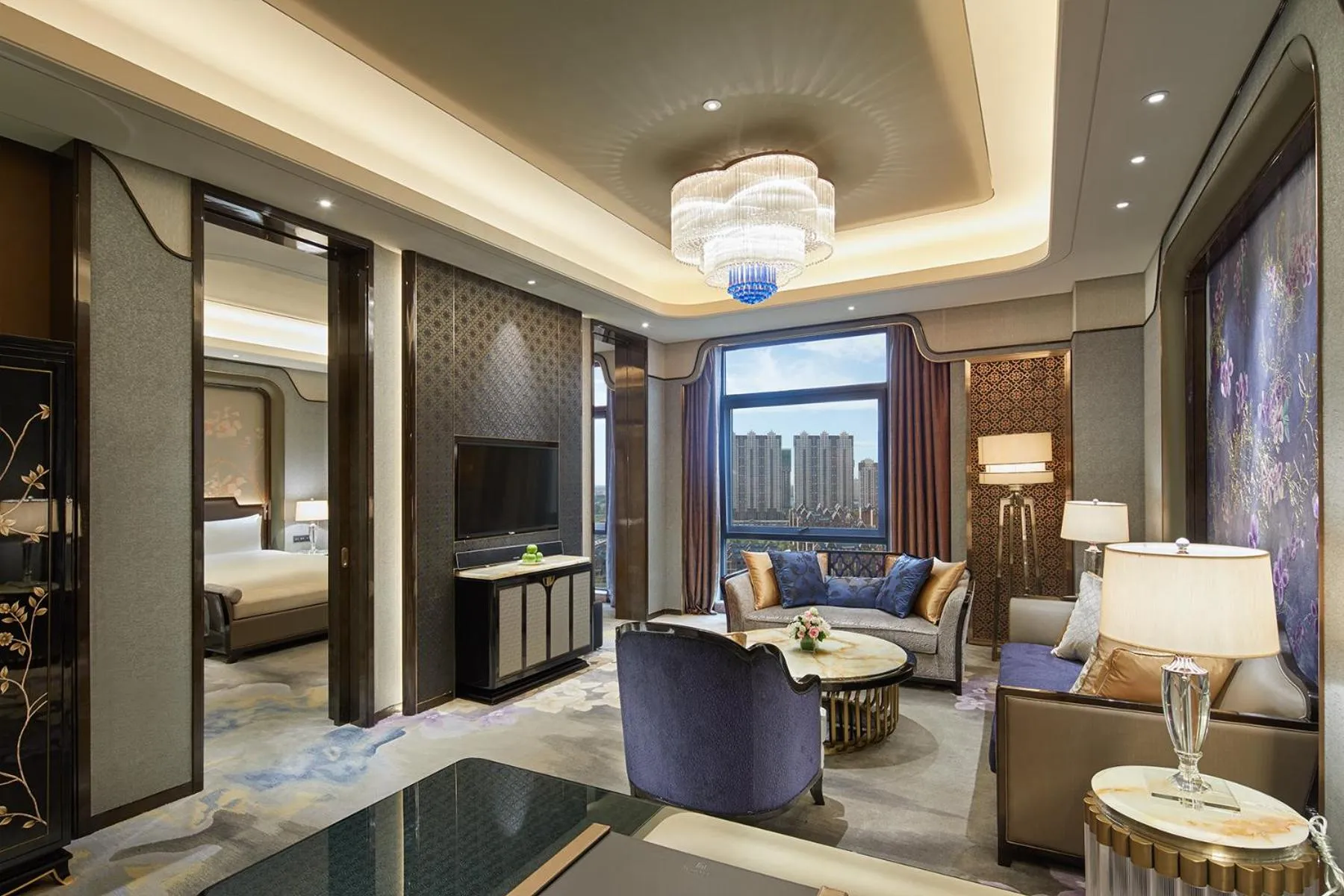 Bed in Wanda Vista Harbin