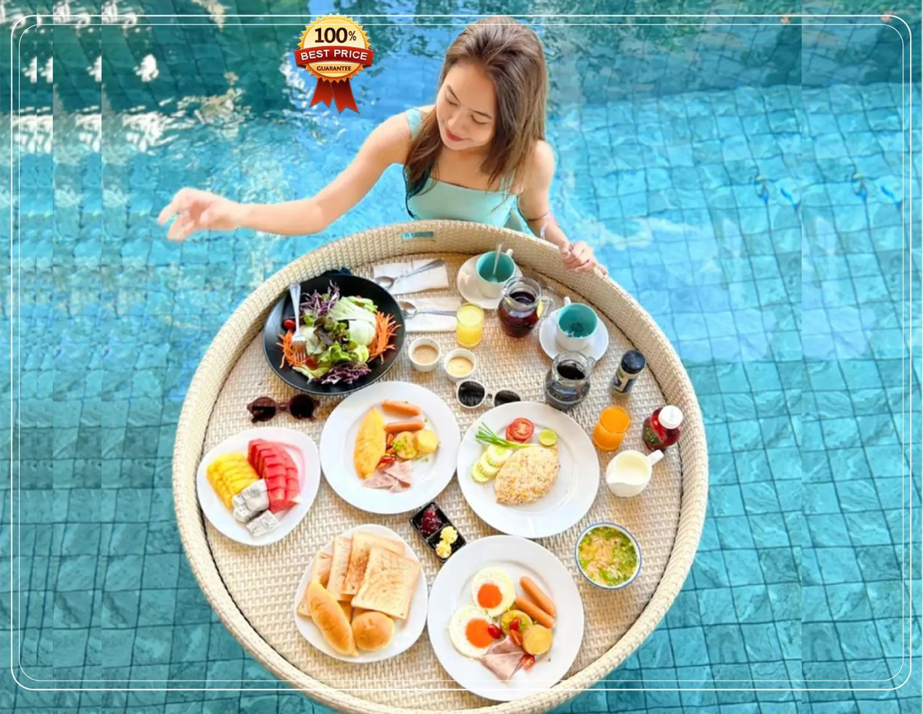 Pool view in Grand Ngoc Bich hotel