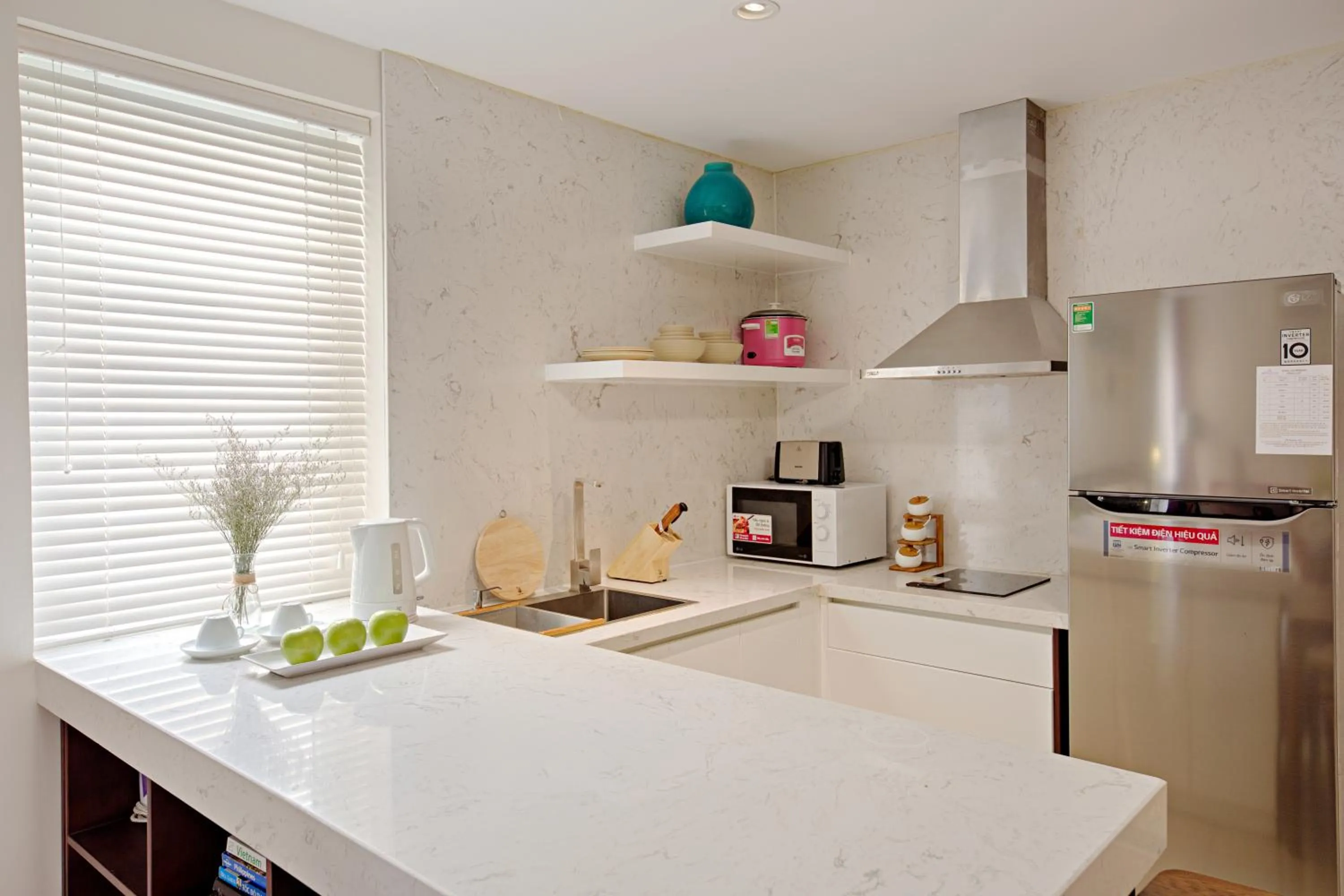 Kitchen or kitchenette in Sen Boutique Hotel