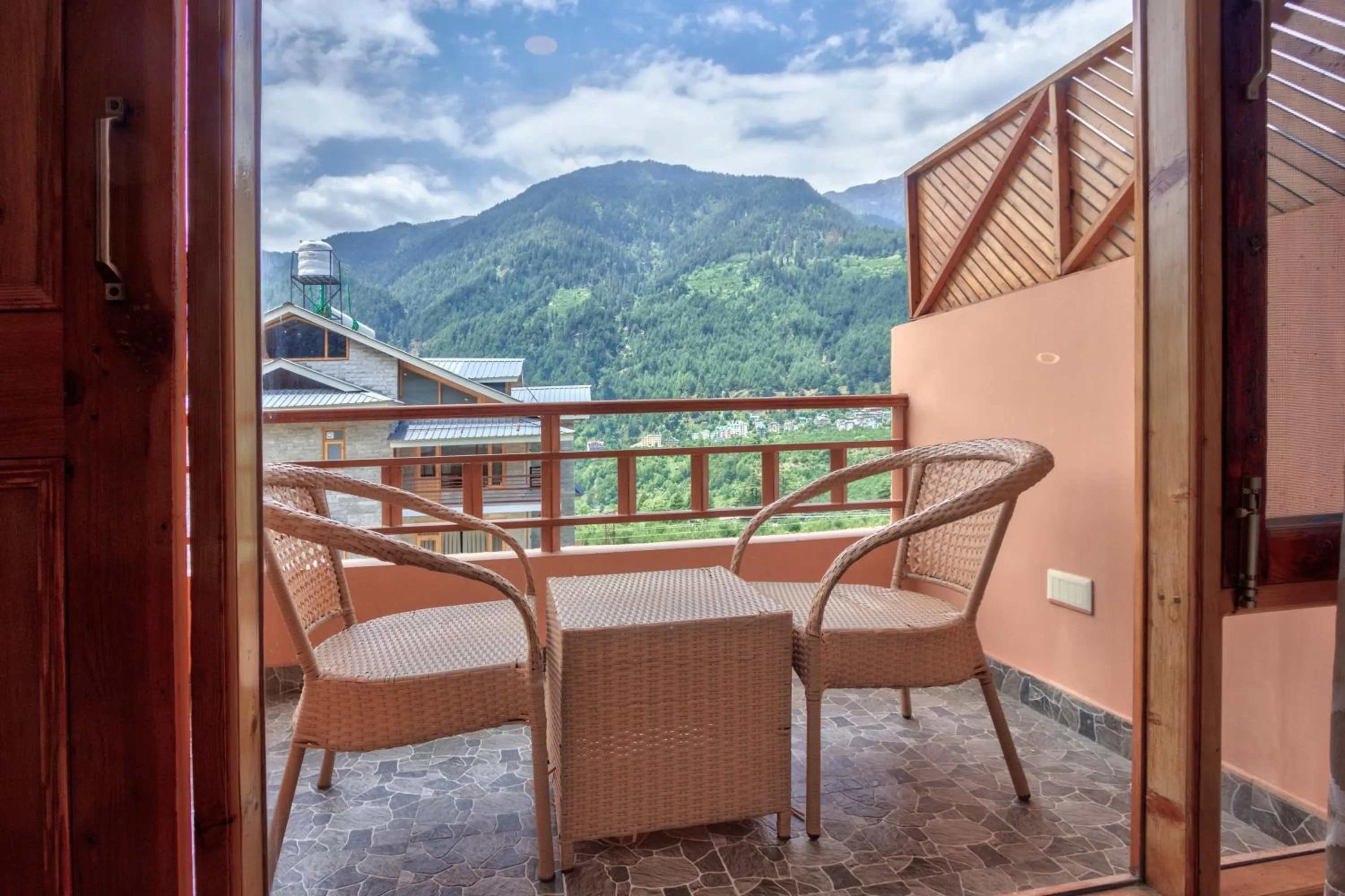 Balcony/Terrace in Snow Flakes Resort And Spa Centrally Heated Luxury Resort