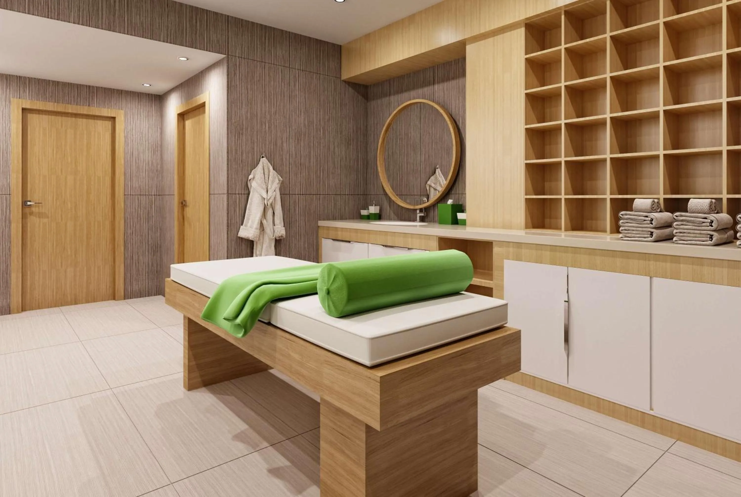 Spa and wellness centre/facilities, Bed in Wyndham Garden Astana