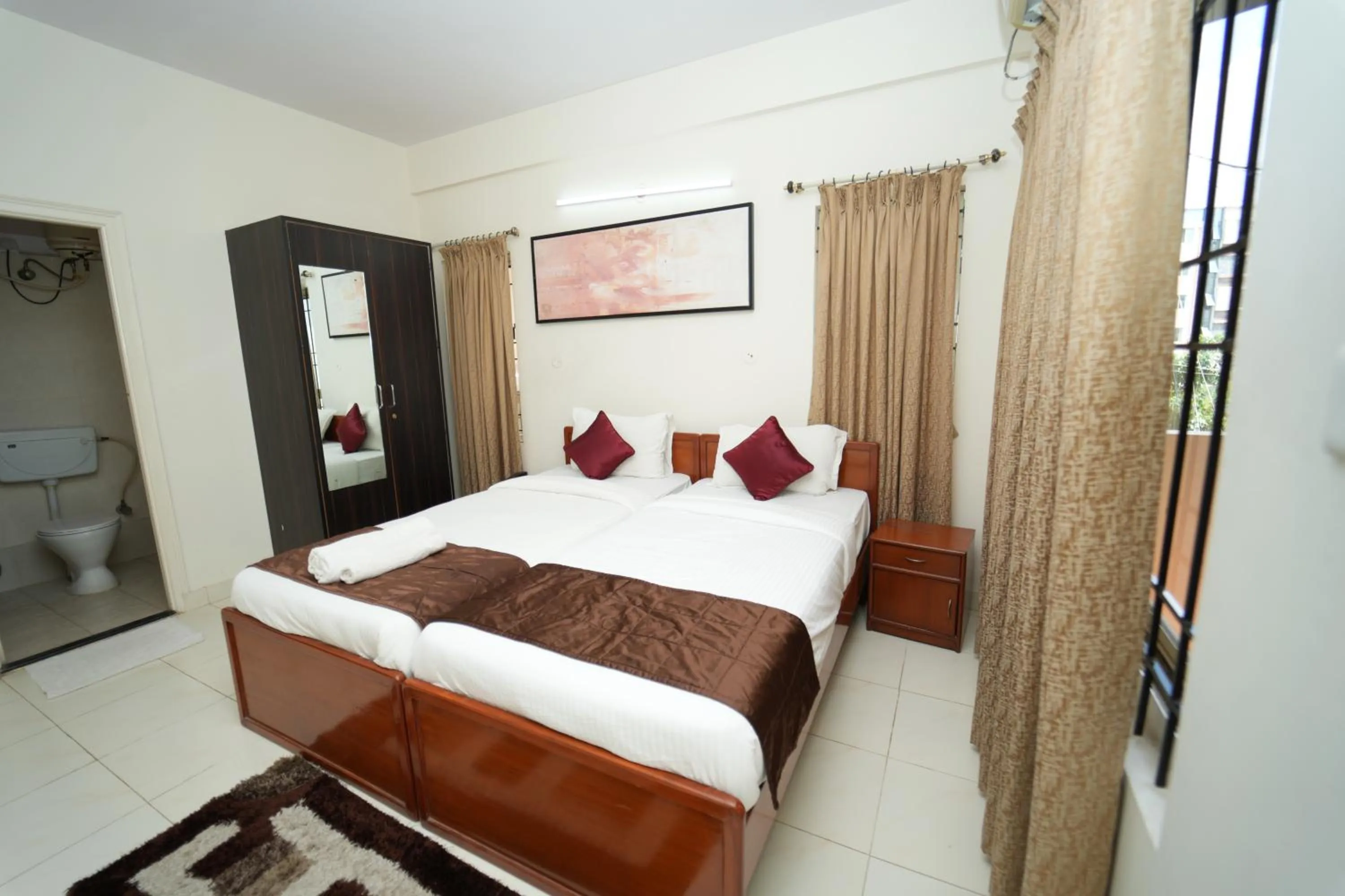 Bedroom, Bed in The Altruist Business Stays Bellandur-1