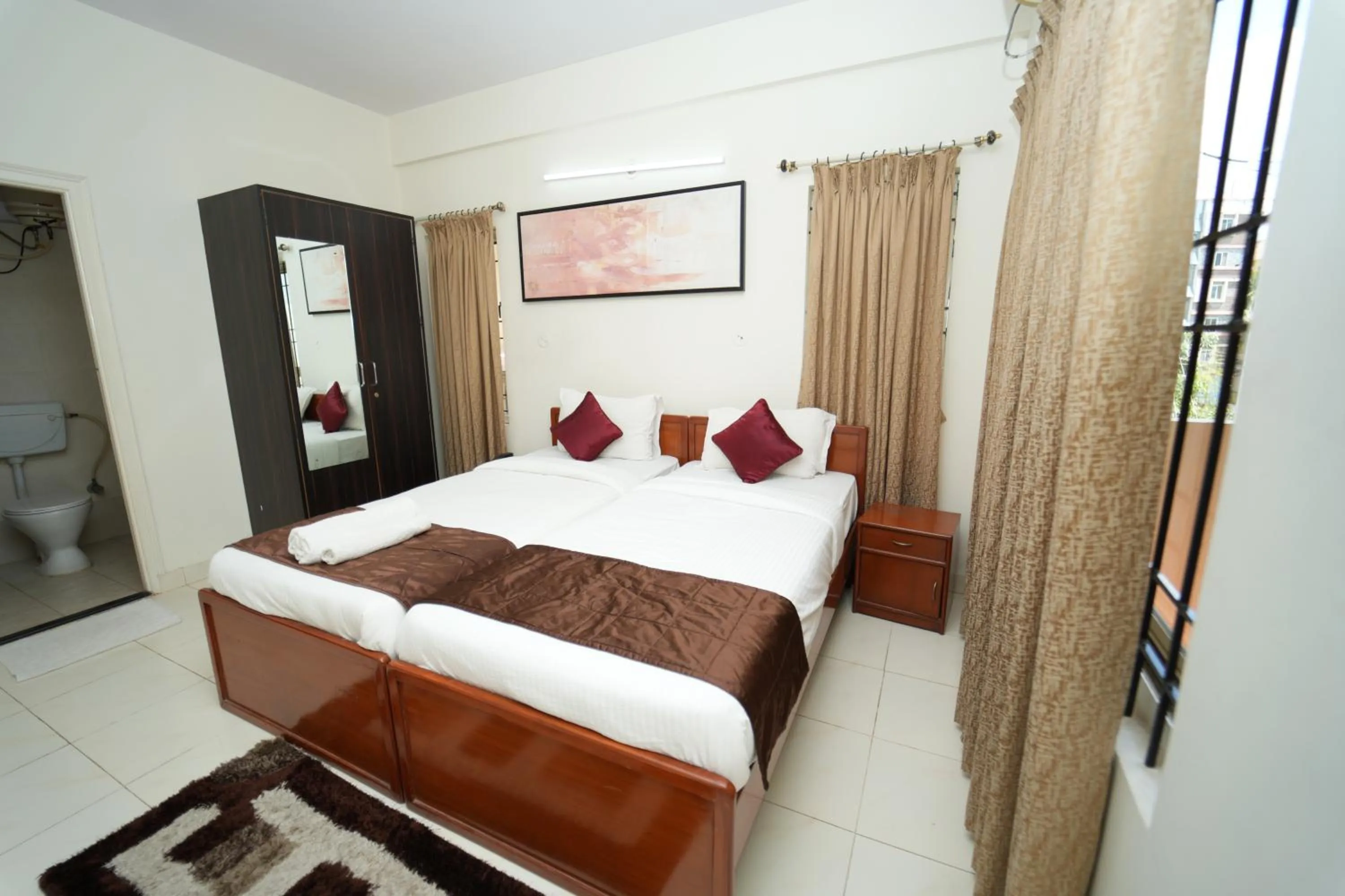 Bedroom, Bed in The Altruist Business Stays Bellandur-1