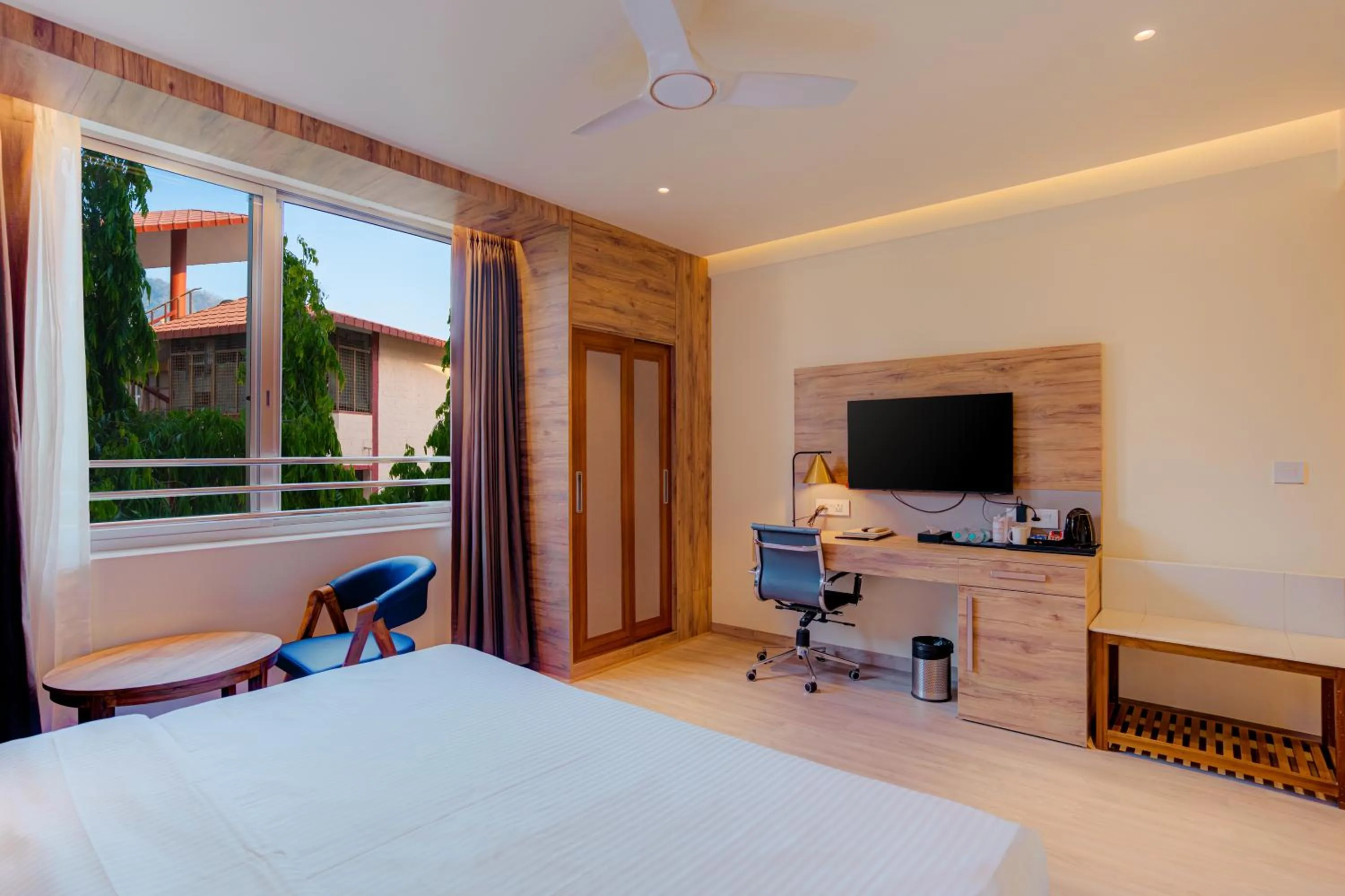 Bed in Hotel Vasundhara Palace