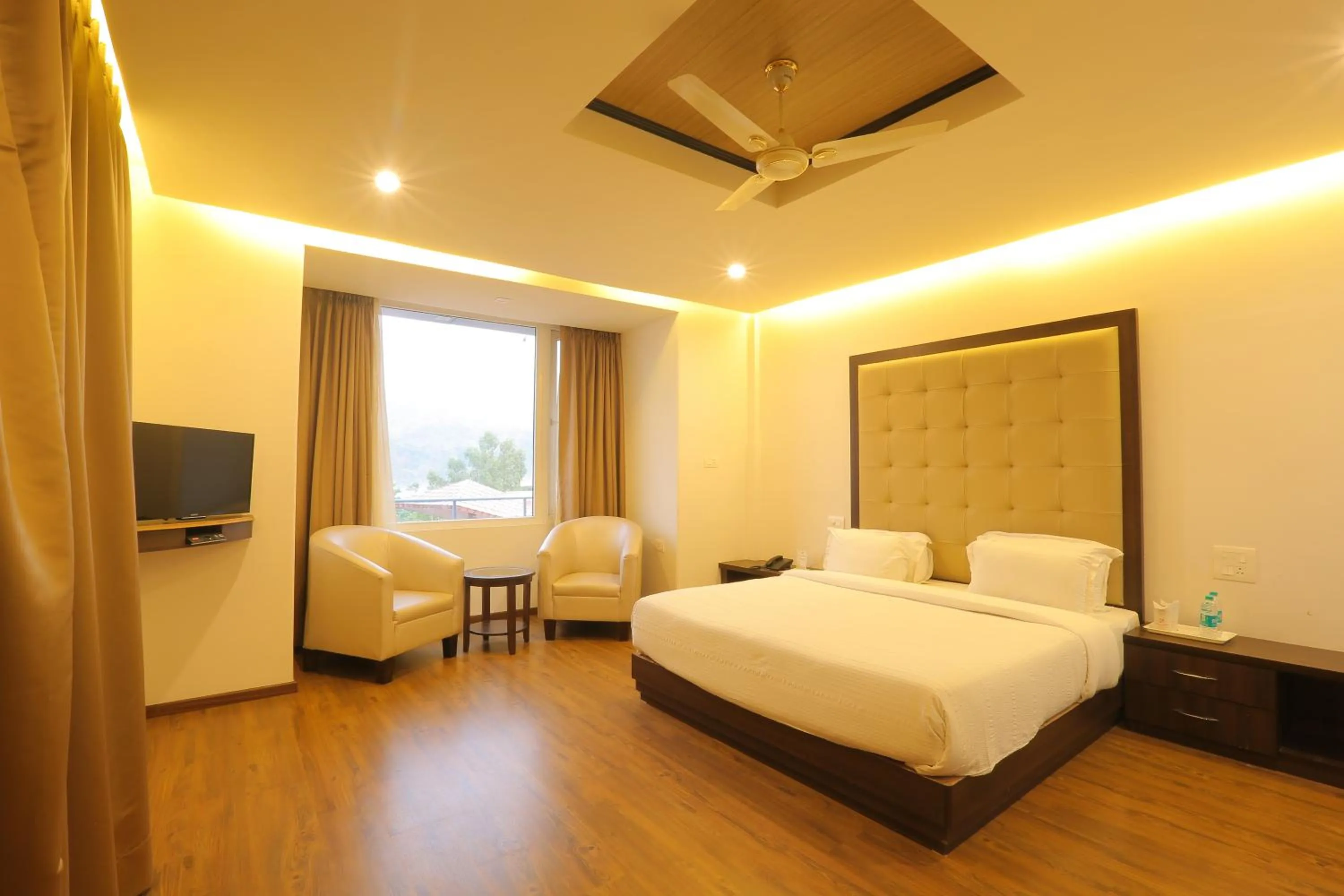 Communal lounge/ TV room, Bed in Hotel Vasundhara Palace