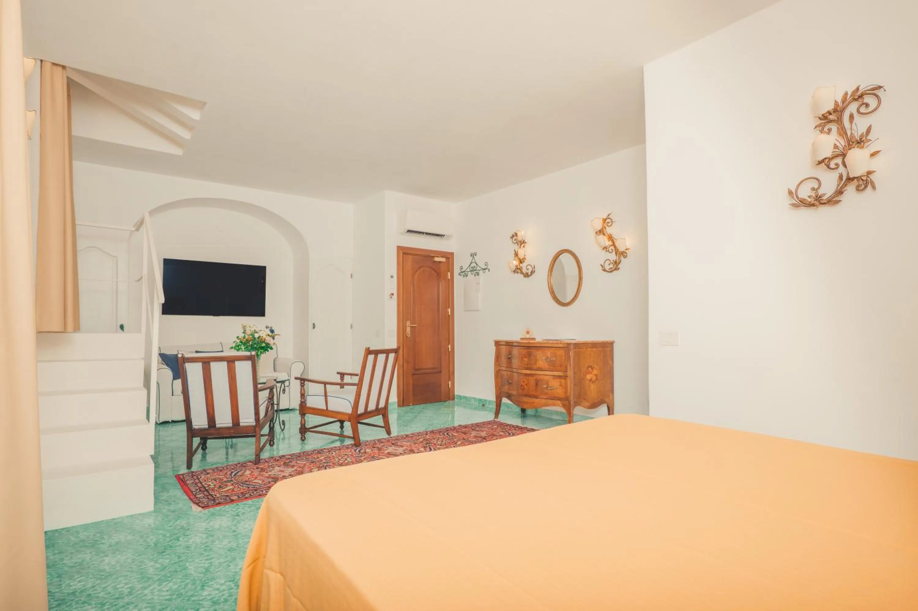 Bed in Hotel Poseidon