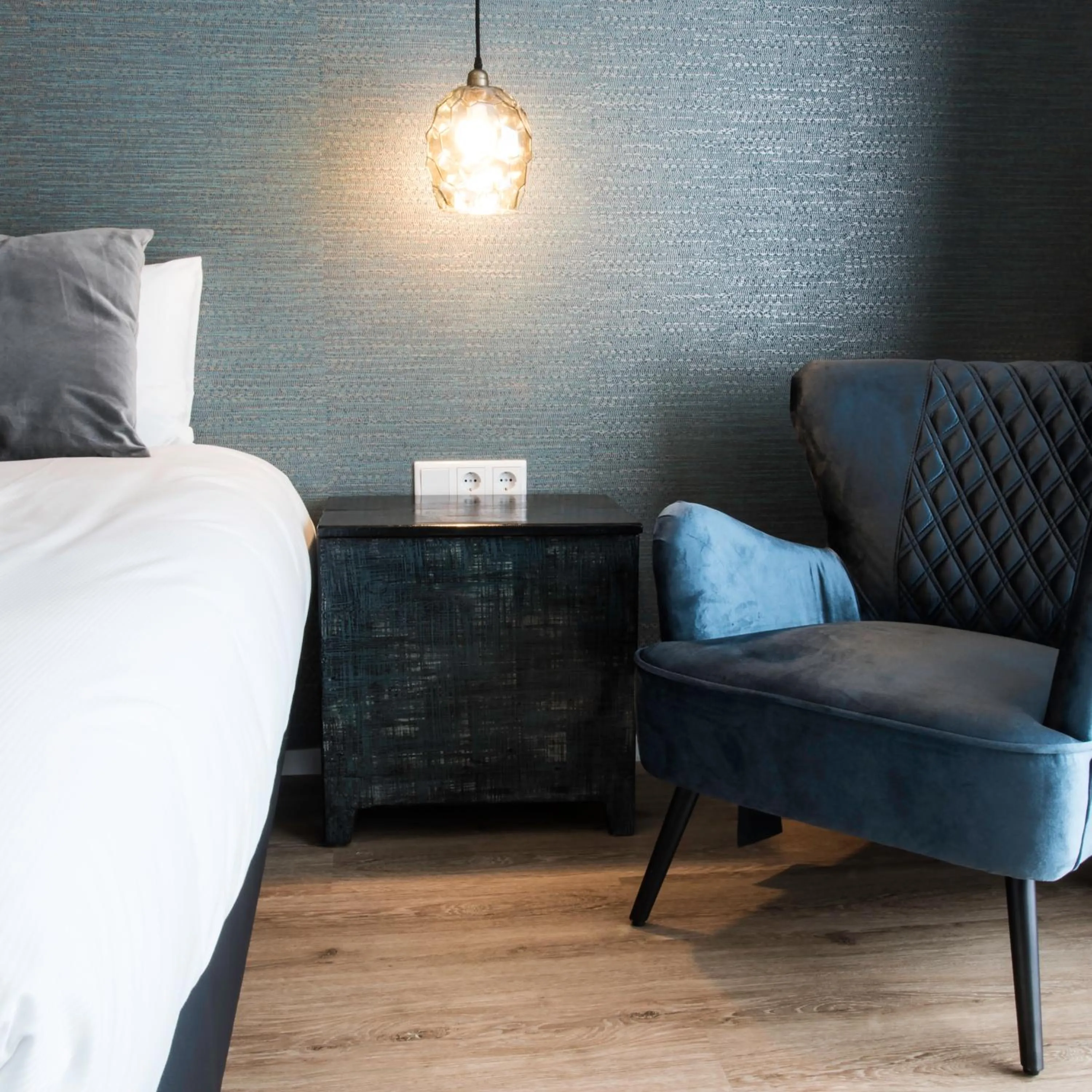 Decorative detail, Bed in Rijksmonument Hotel de Sprenck - including free private parking