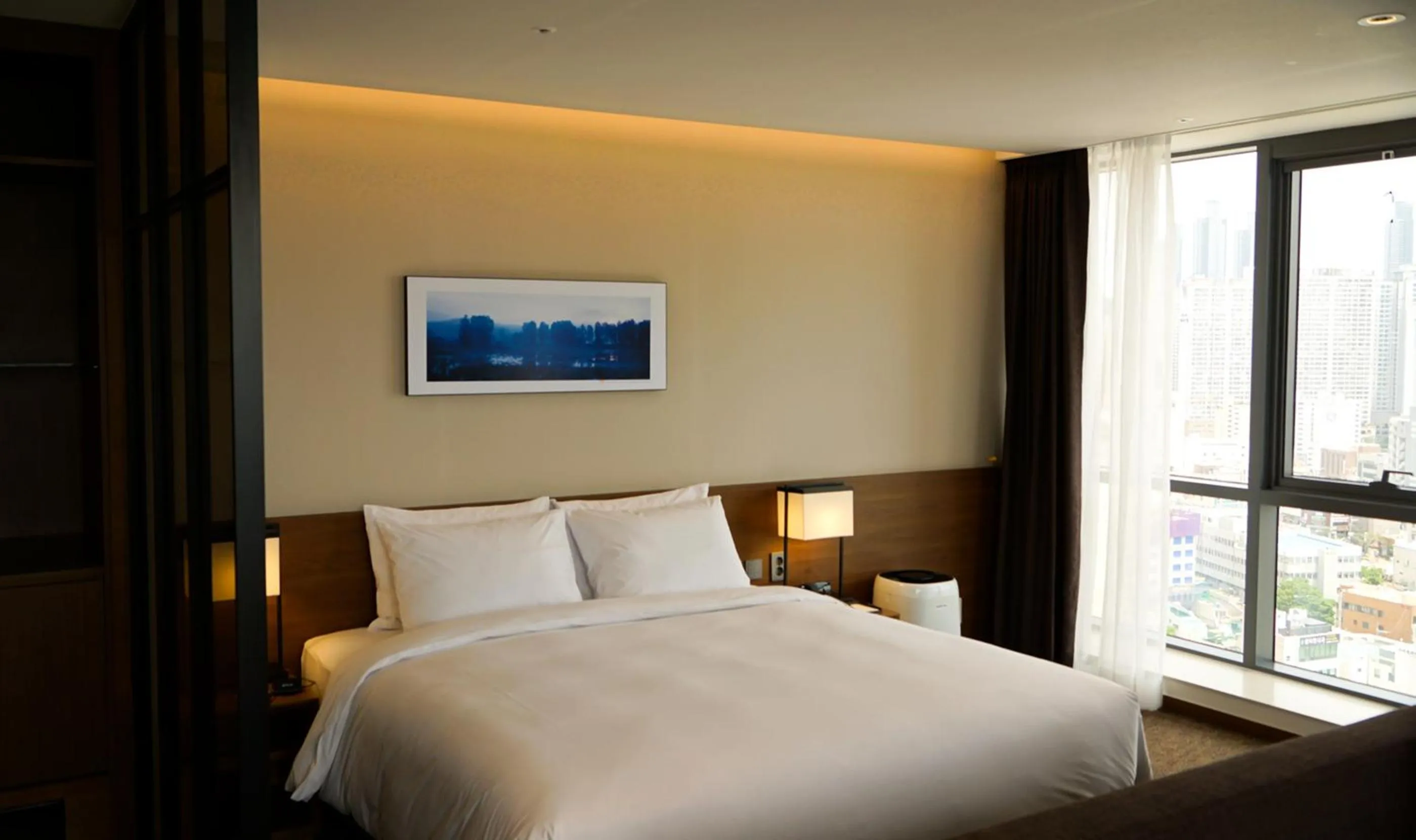 Bedroom, Bed in Ramada Encore by Wyndham Busan Haeundae