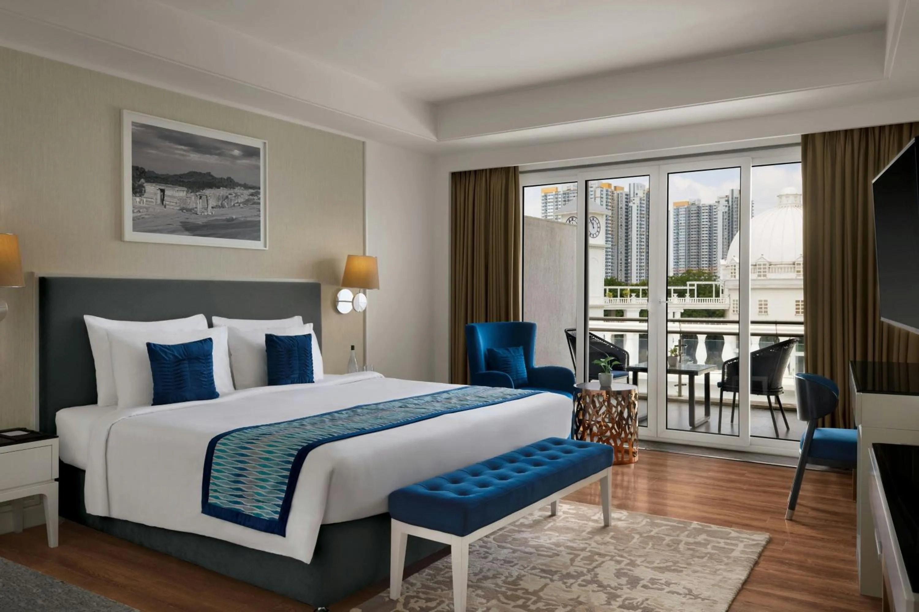 Photo of the whole room, Bed in Amanora The Fern Pune, Series by Marriott