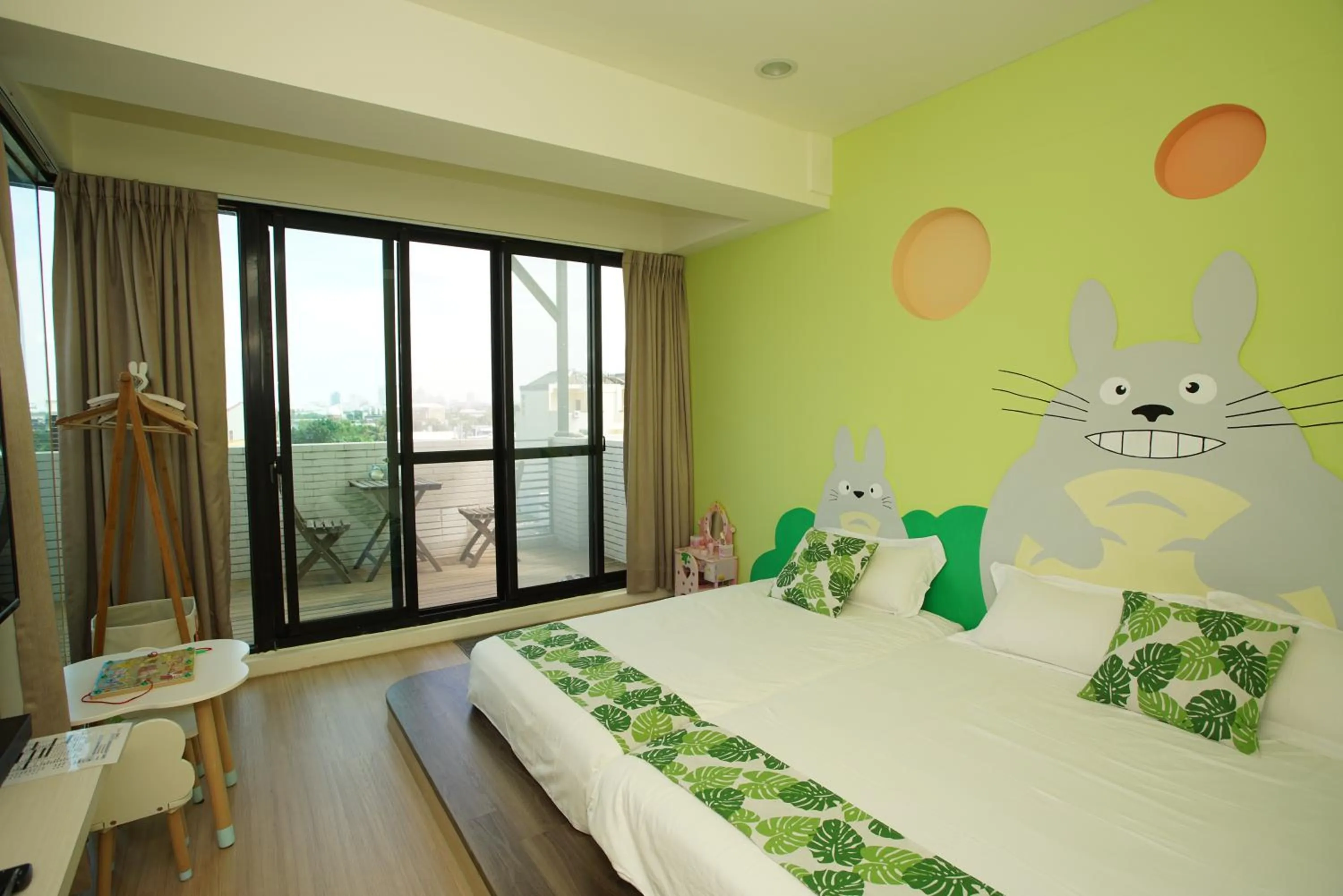 Bed in 胖蝸牛親子民宿