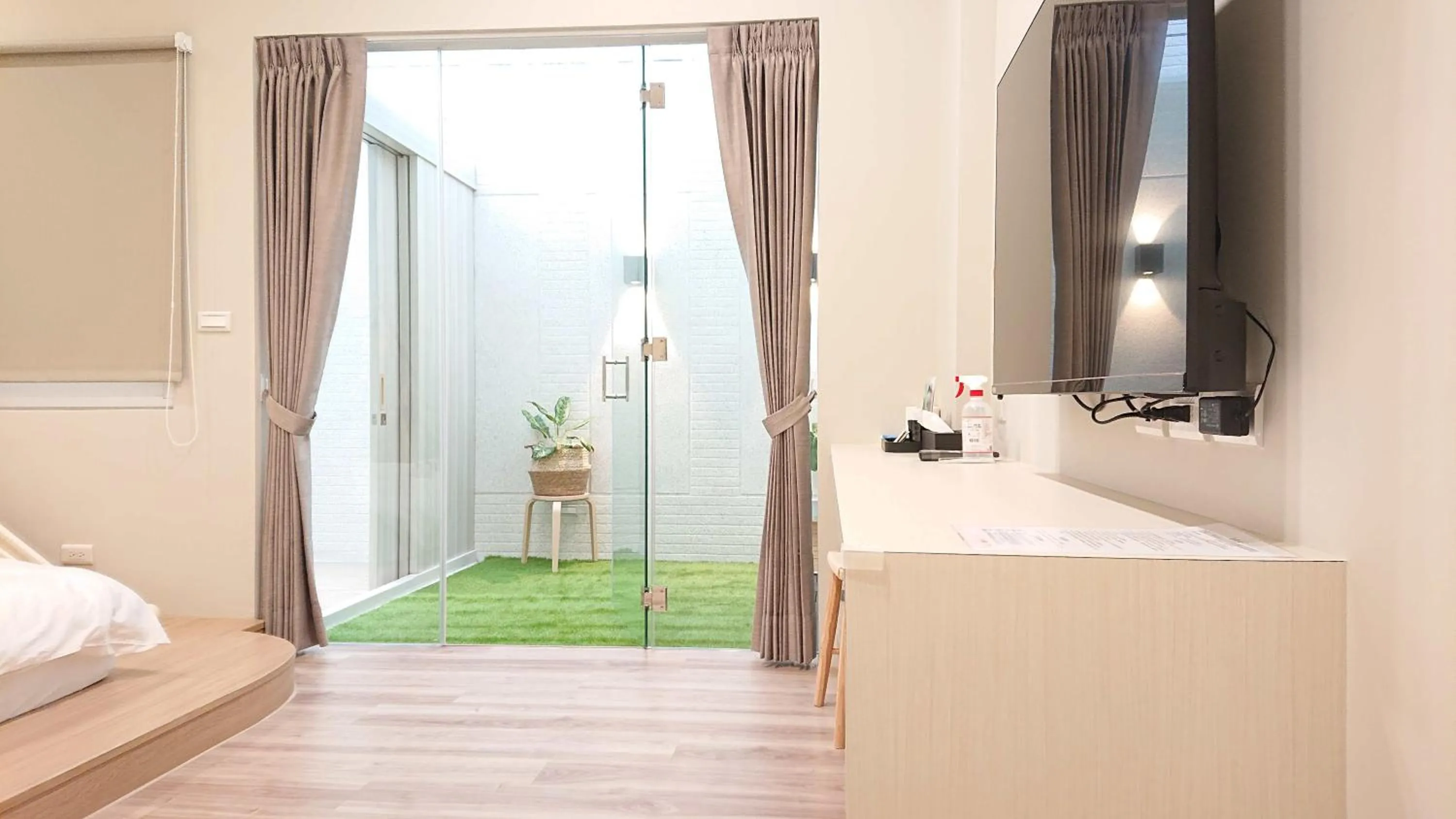 Bed in 胖蝸牛親子民宿