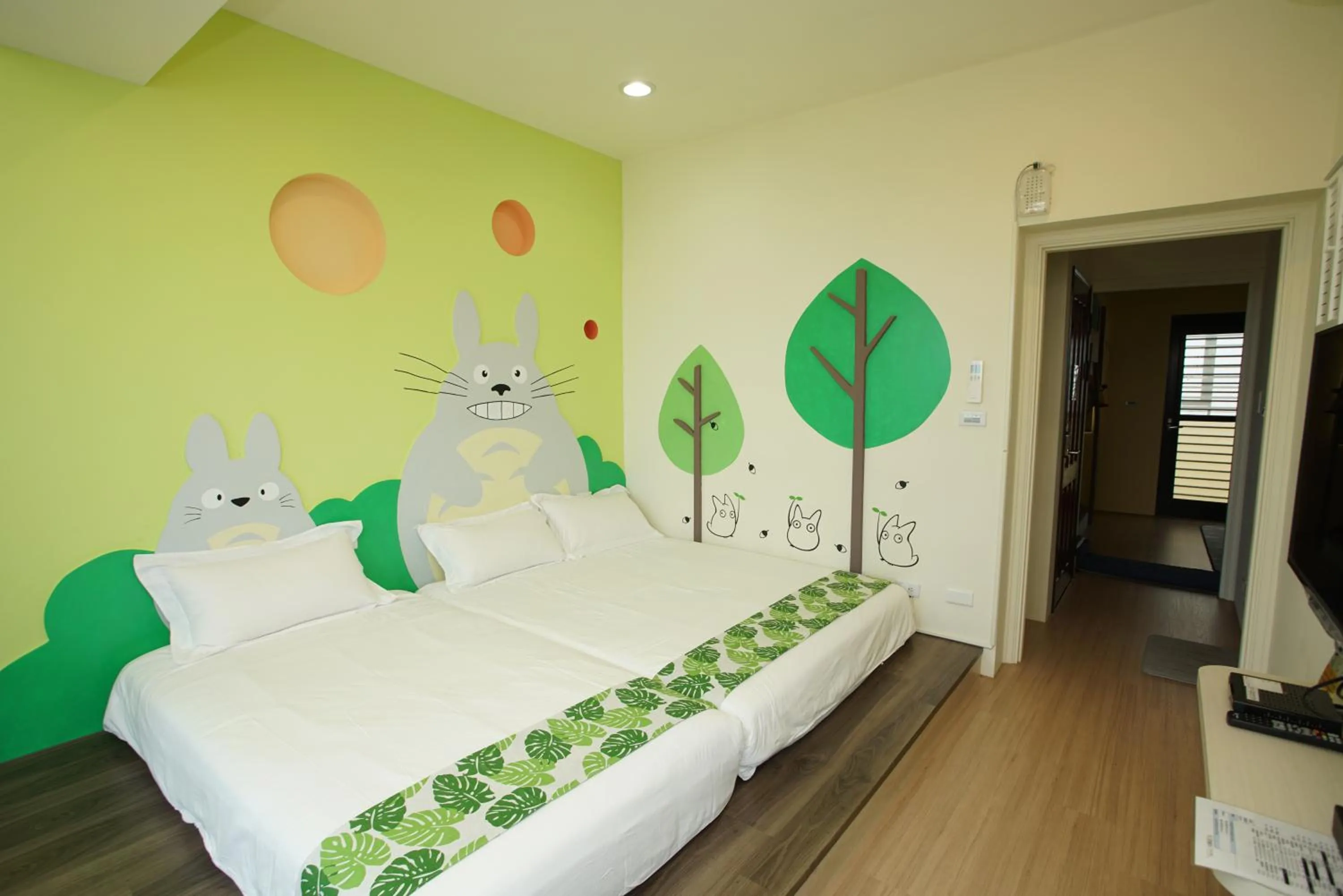 Bed in 胖蝸牛親子民宿