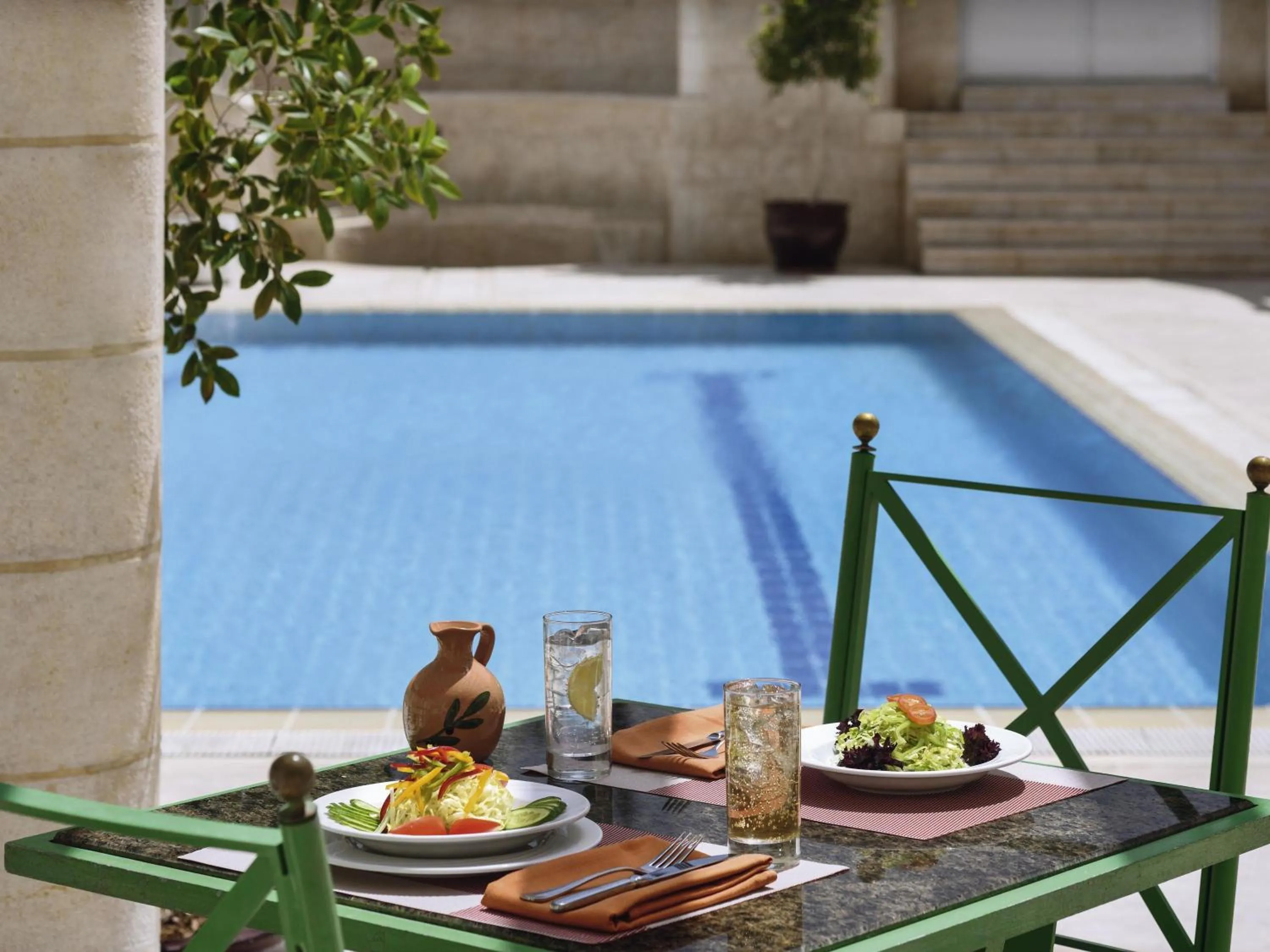 Pool view in Mövenpick Resort Petra