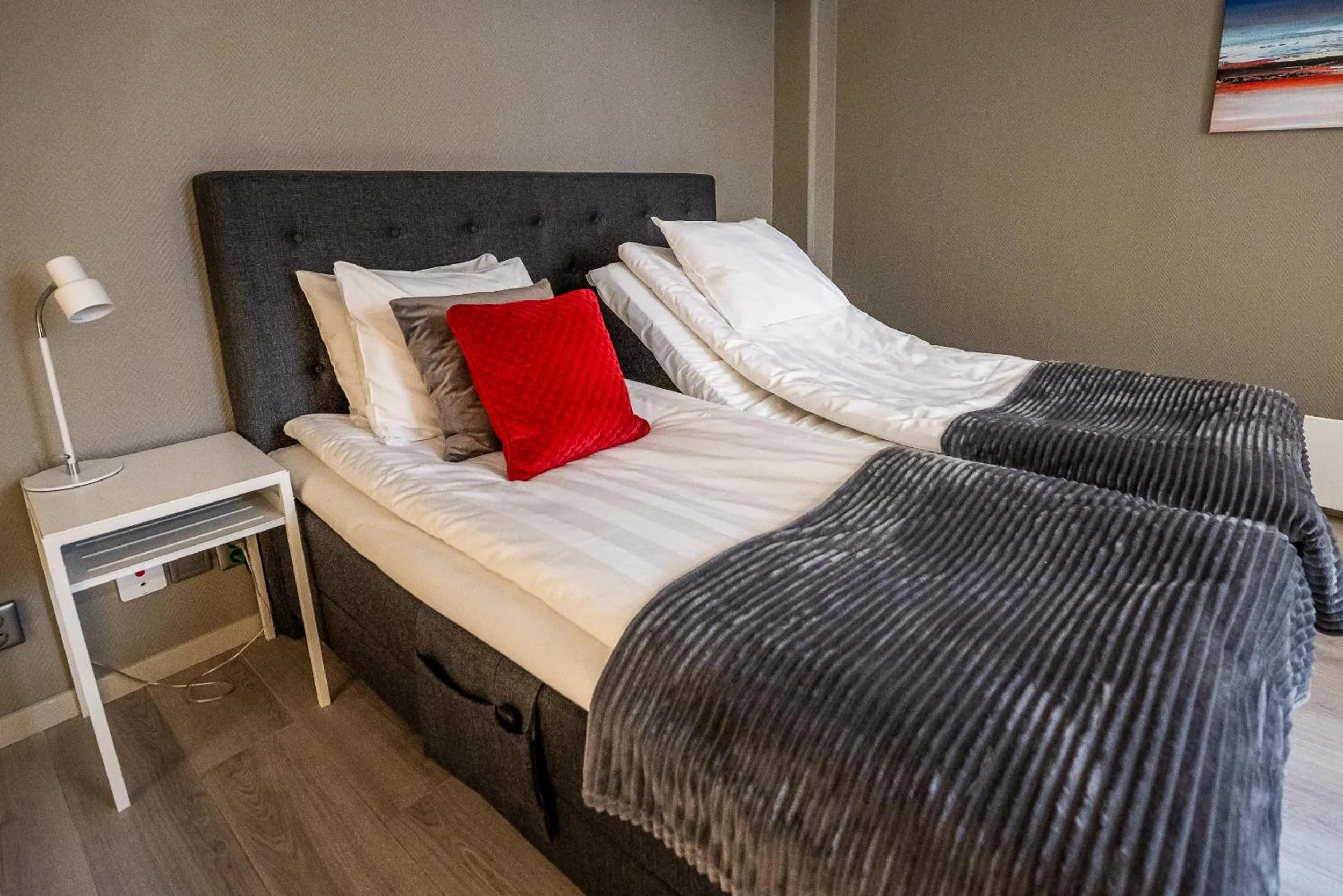 Bed in Hotel Stensson