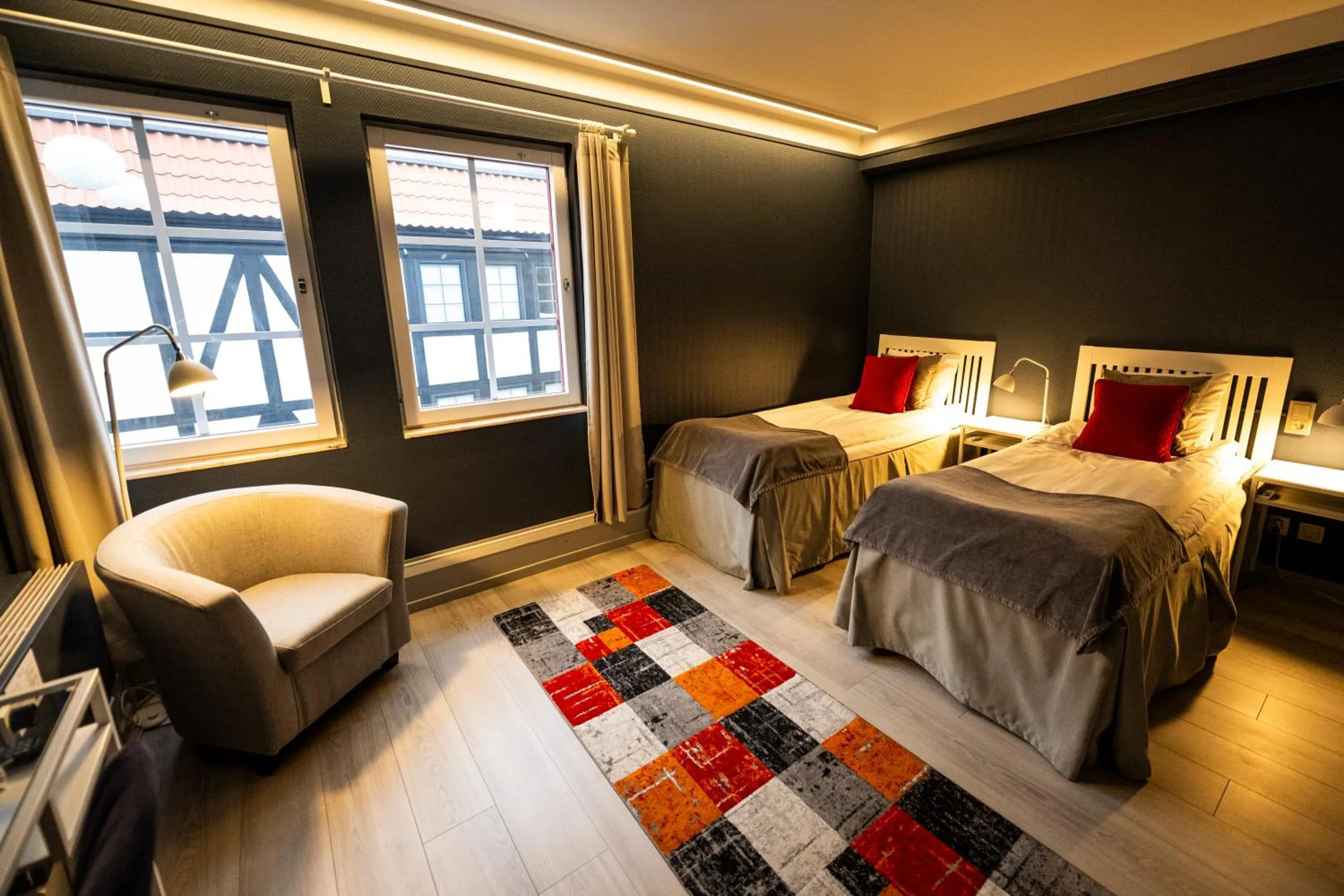 Bed in Hotel Stensson