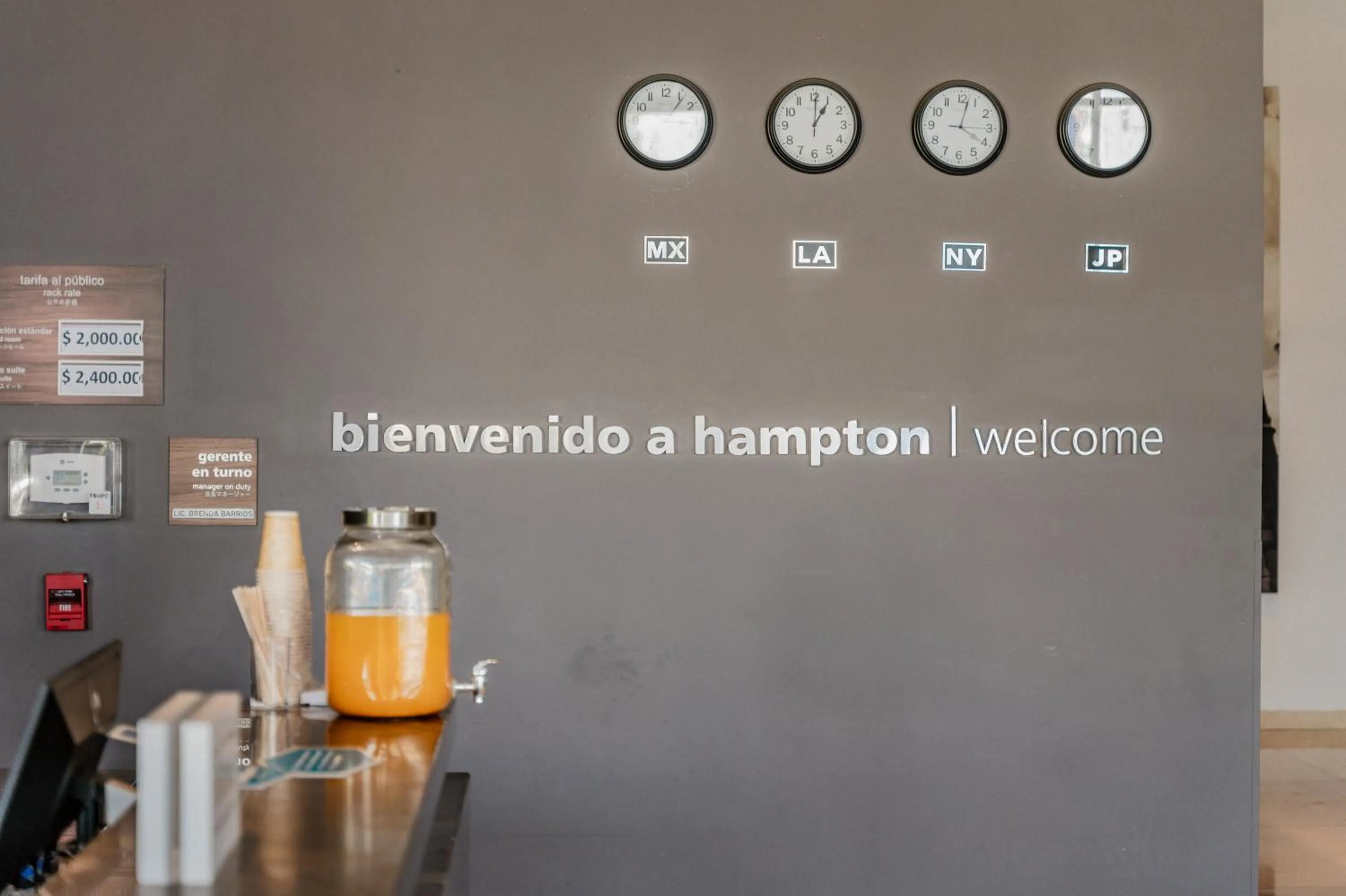 Decorative detail in Hampton Inn By Hilton Celaya