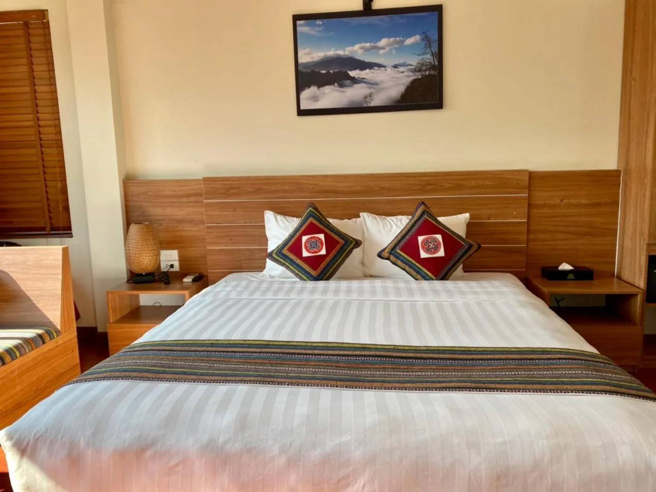Bed in Sapa Garden Hotel