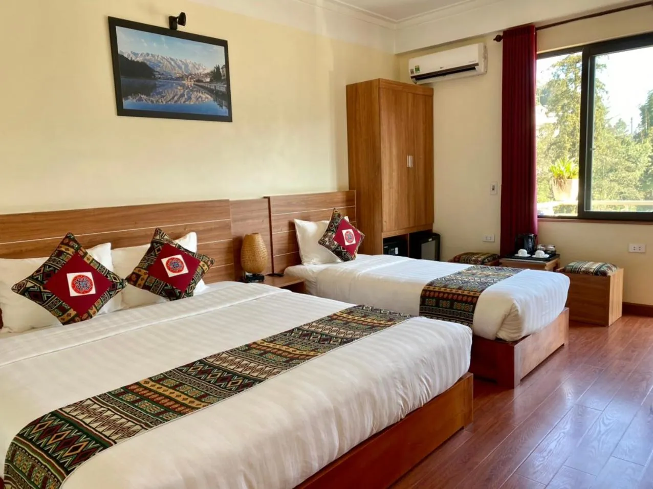 Bed in Sapa Garden Hotel