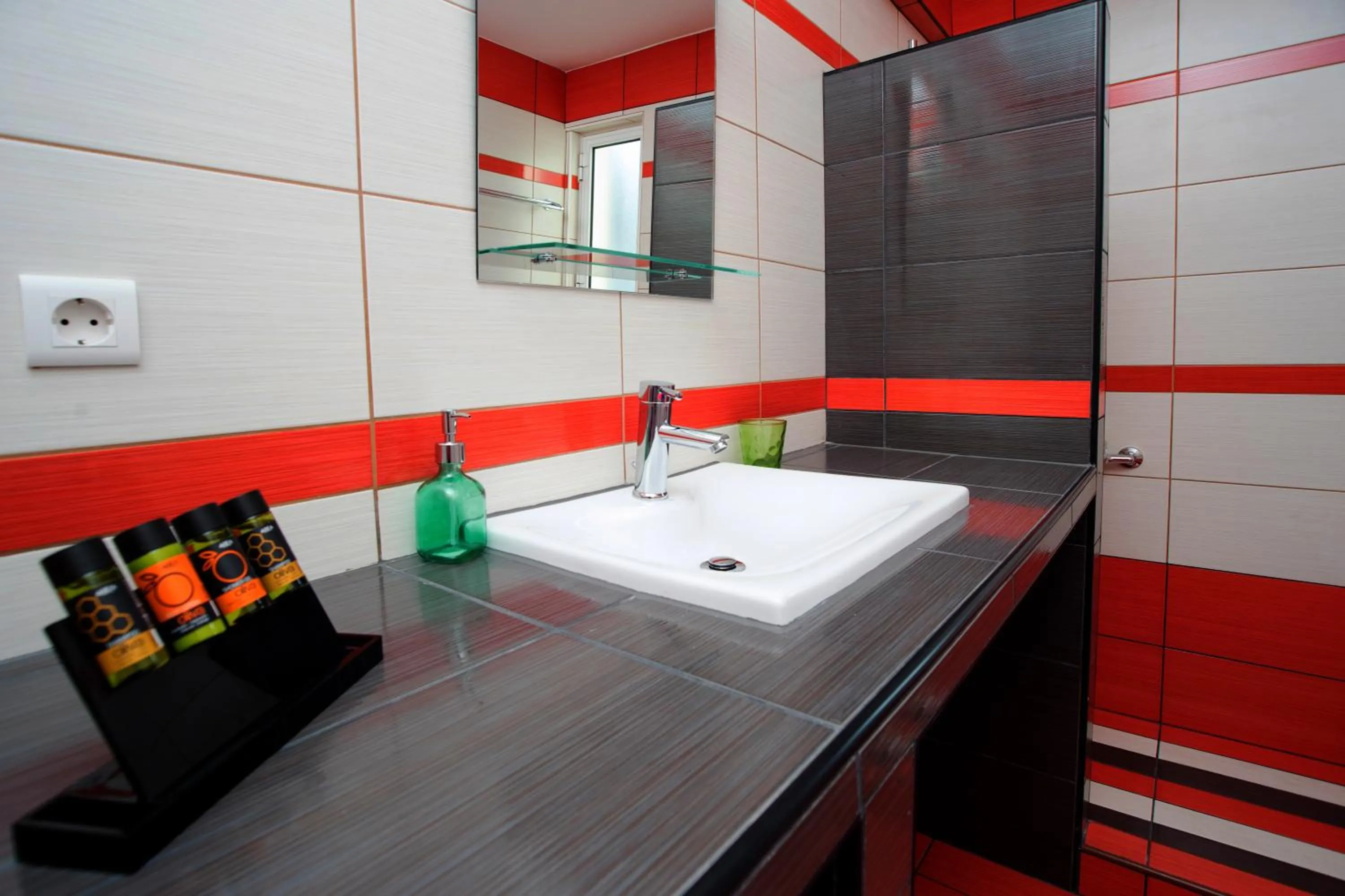 Shower in Naiades Luxury Apartments