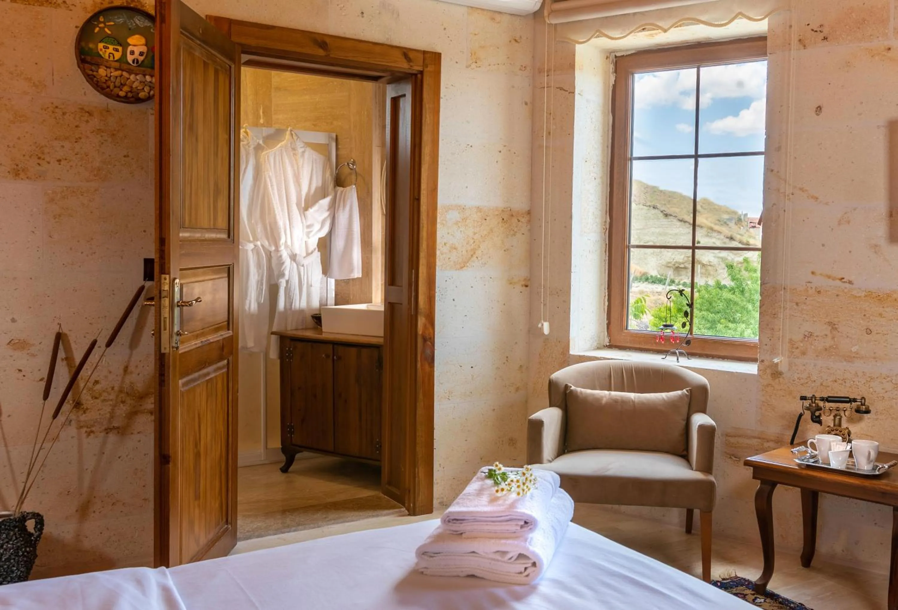 Bathroom, Bed in Esens Stone House