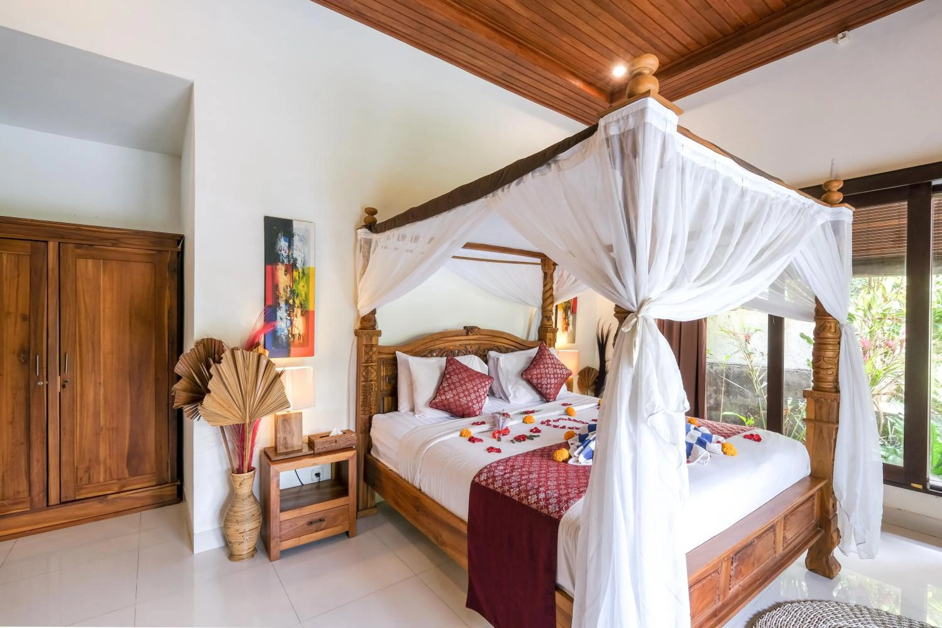 Bed in Villa Tirtha Amertha Ubud