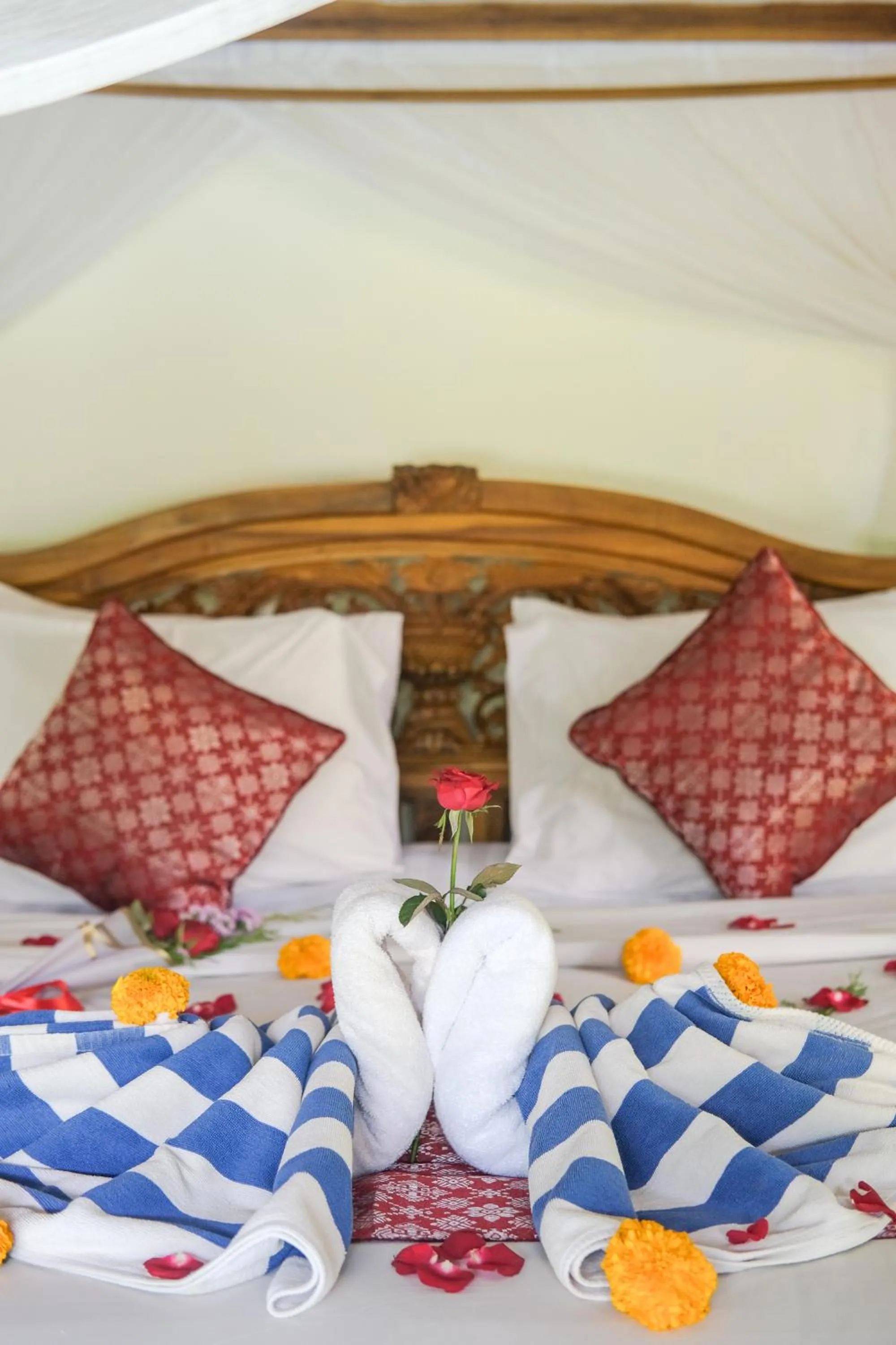 Bed in Villa Tirtha Amertha Ubud