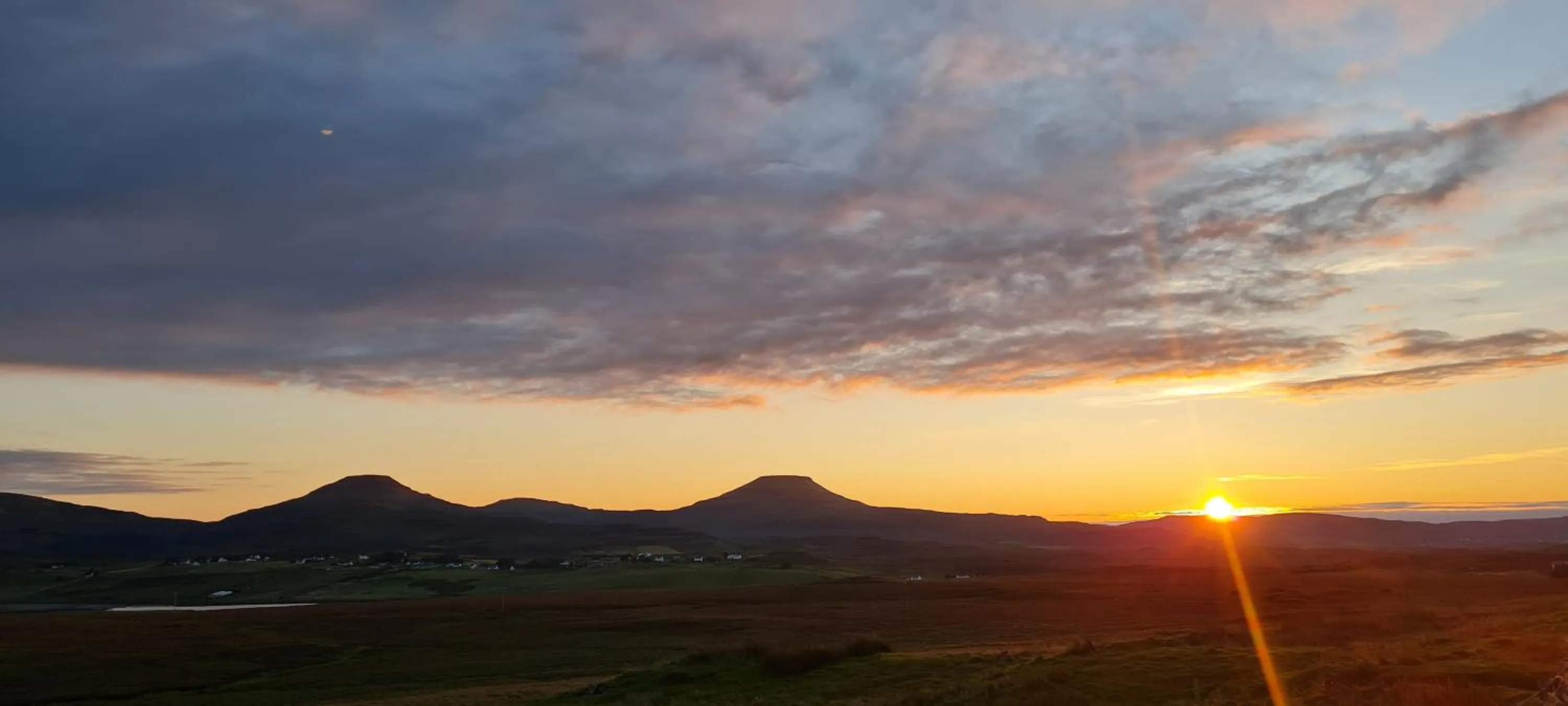 Sunset in Atholl House Skye