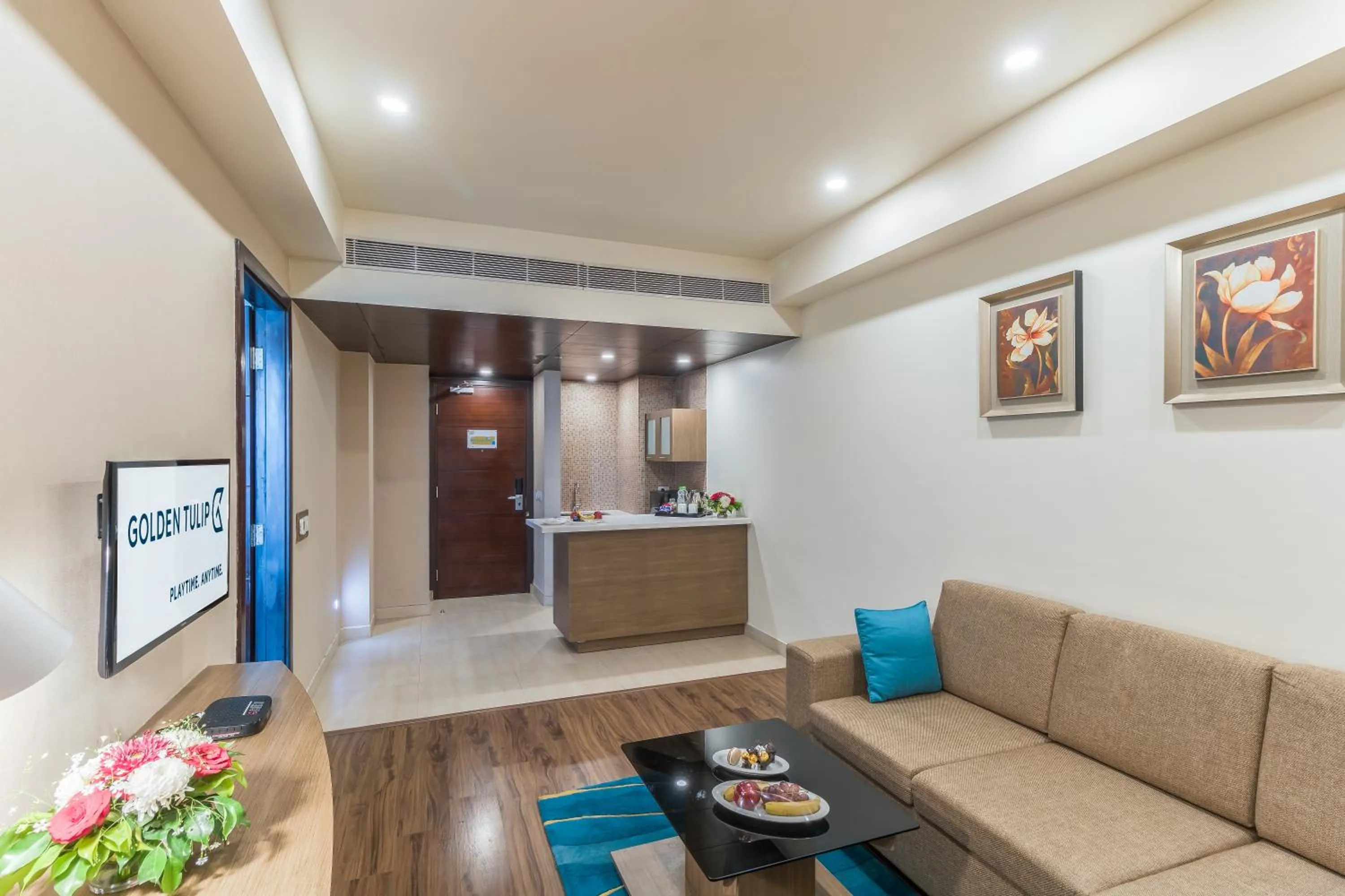 Living room in Golden Suites Gurgaon Inde Hotels