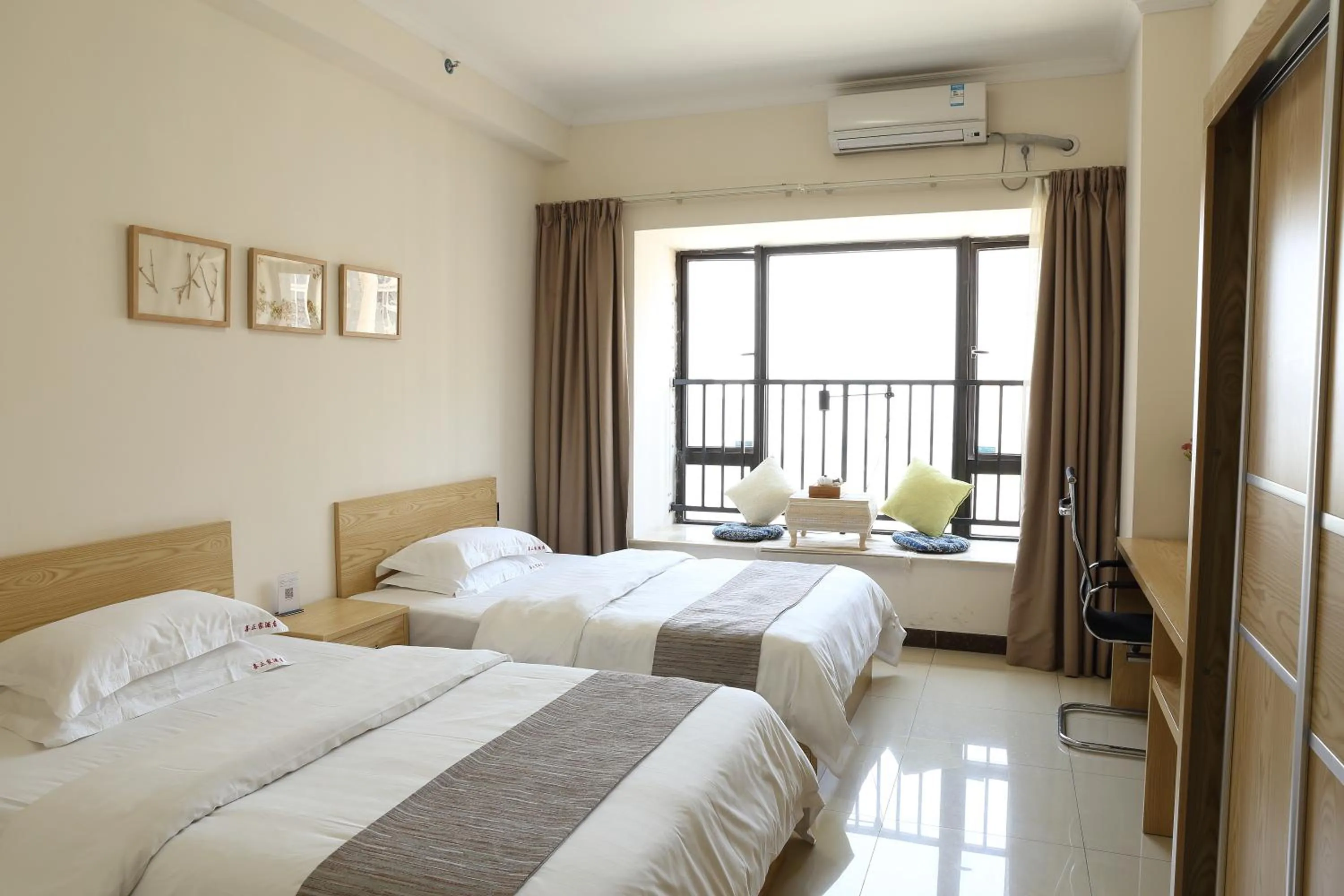 Bed in Guangzhou Convention Center Apartment