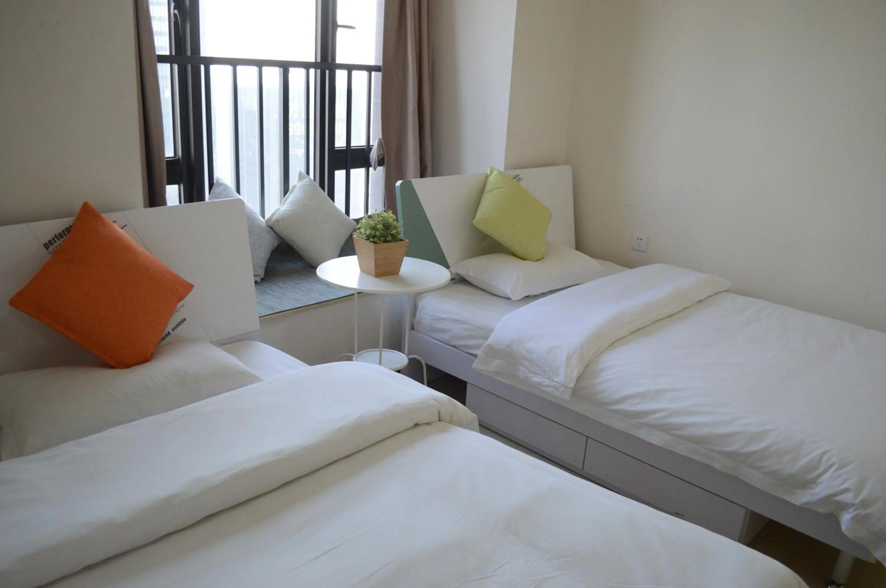 Bed in Guangzhou Convention Center Apartment