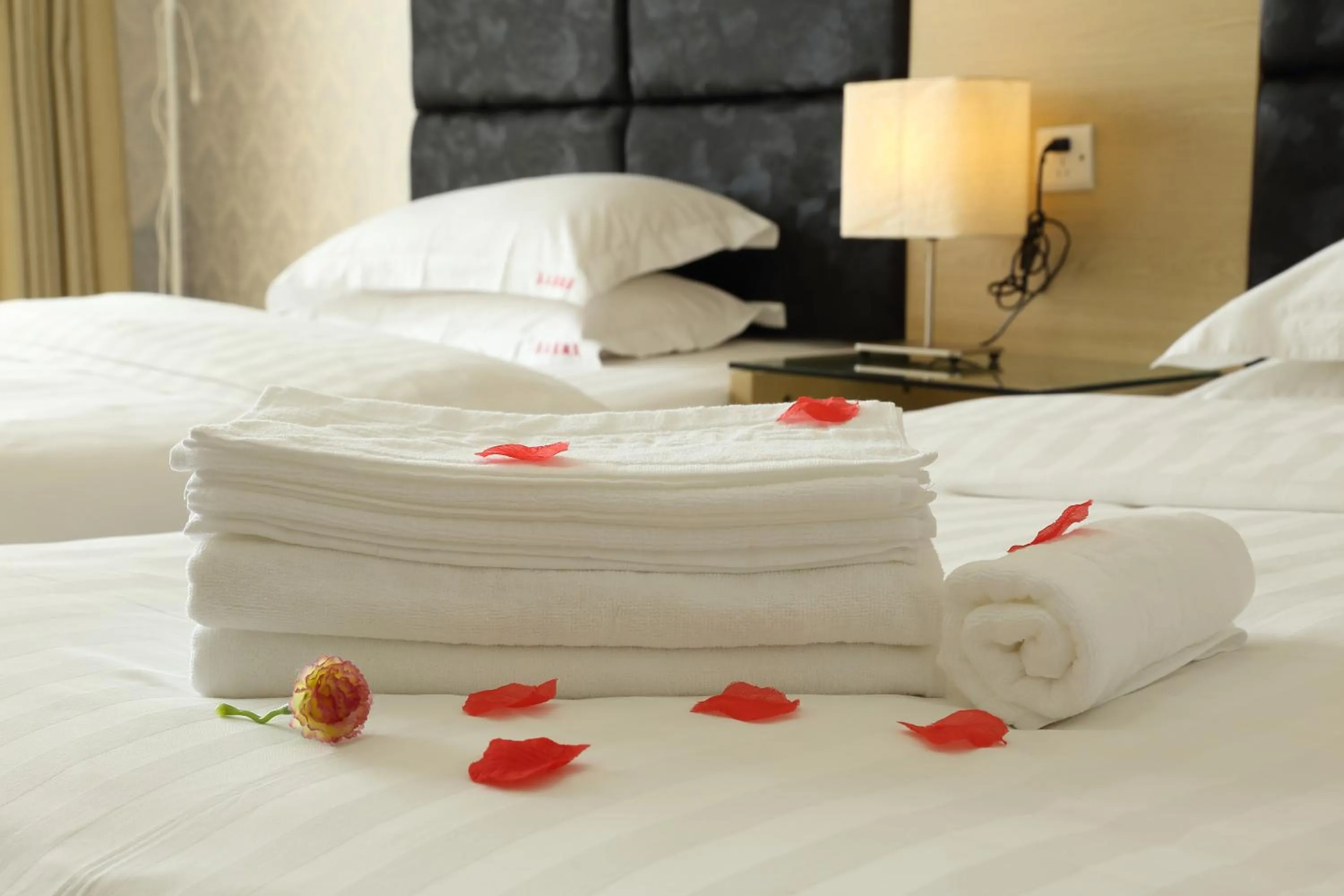 Bed in Guangzhou Convention Center Apartment