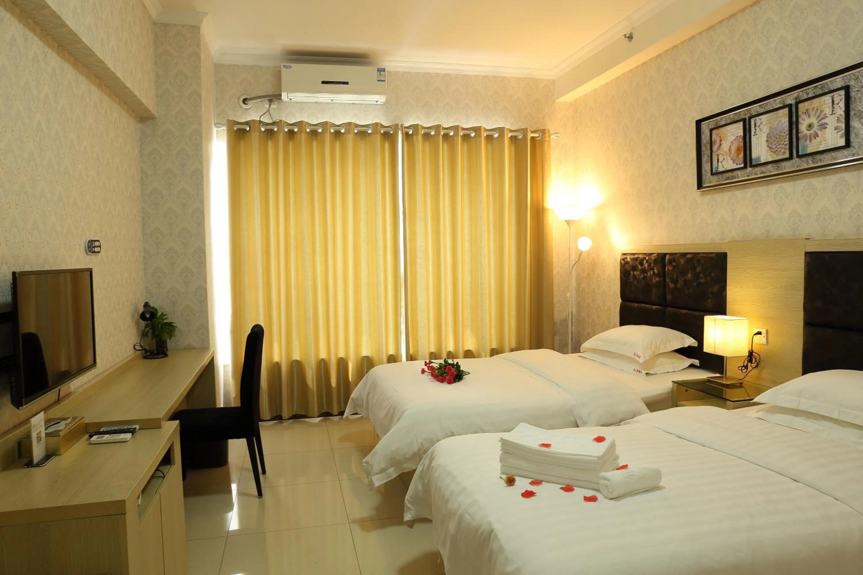 Bed in Guangzhou Convention Center Apartment