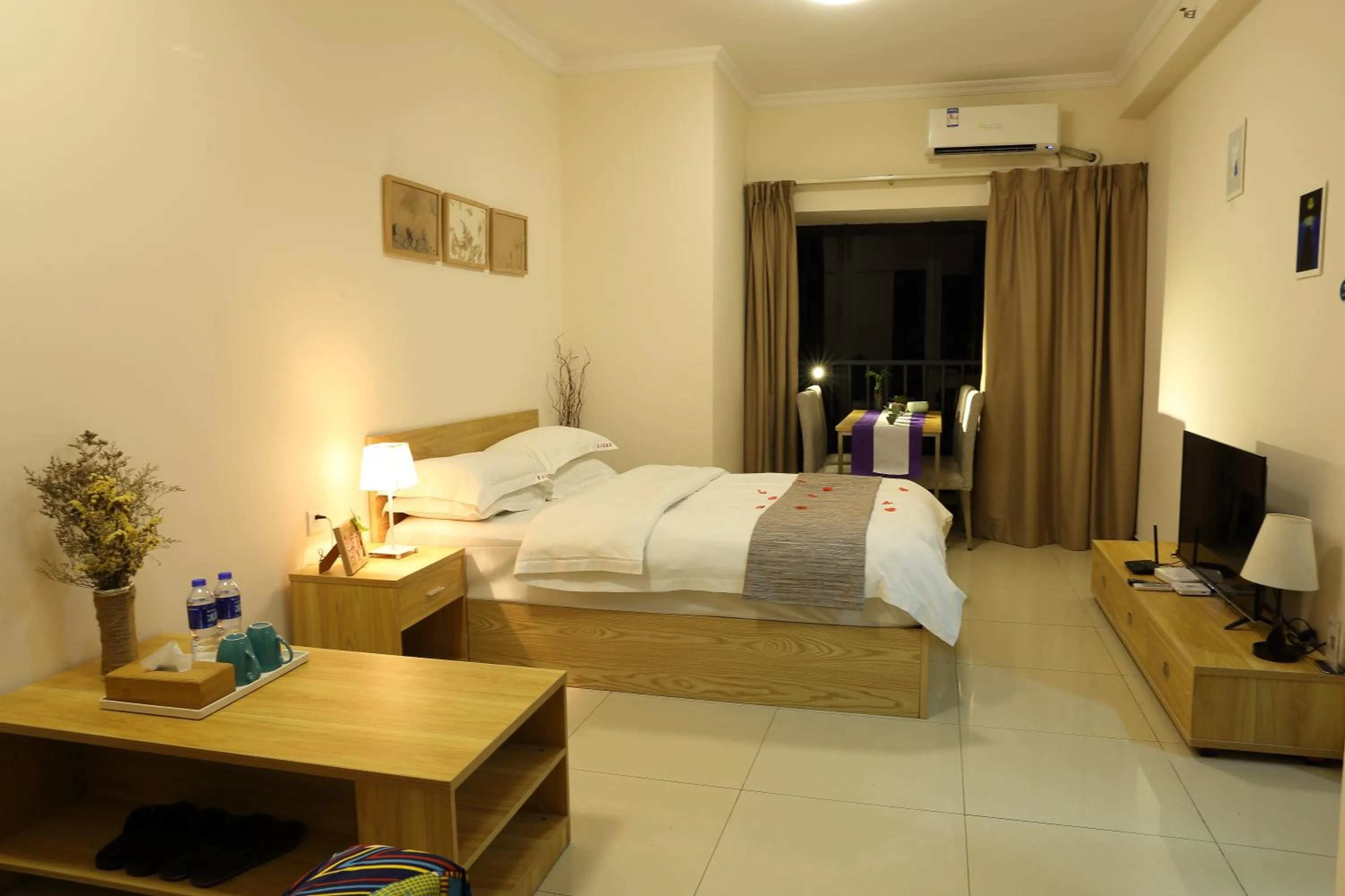 Bed in Guangzhou Convention Center Apartment