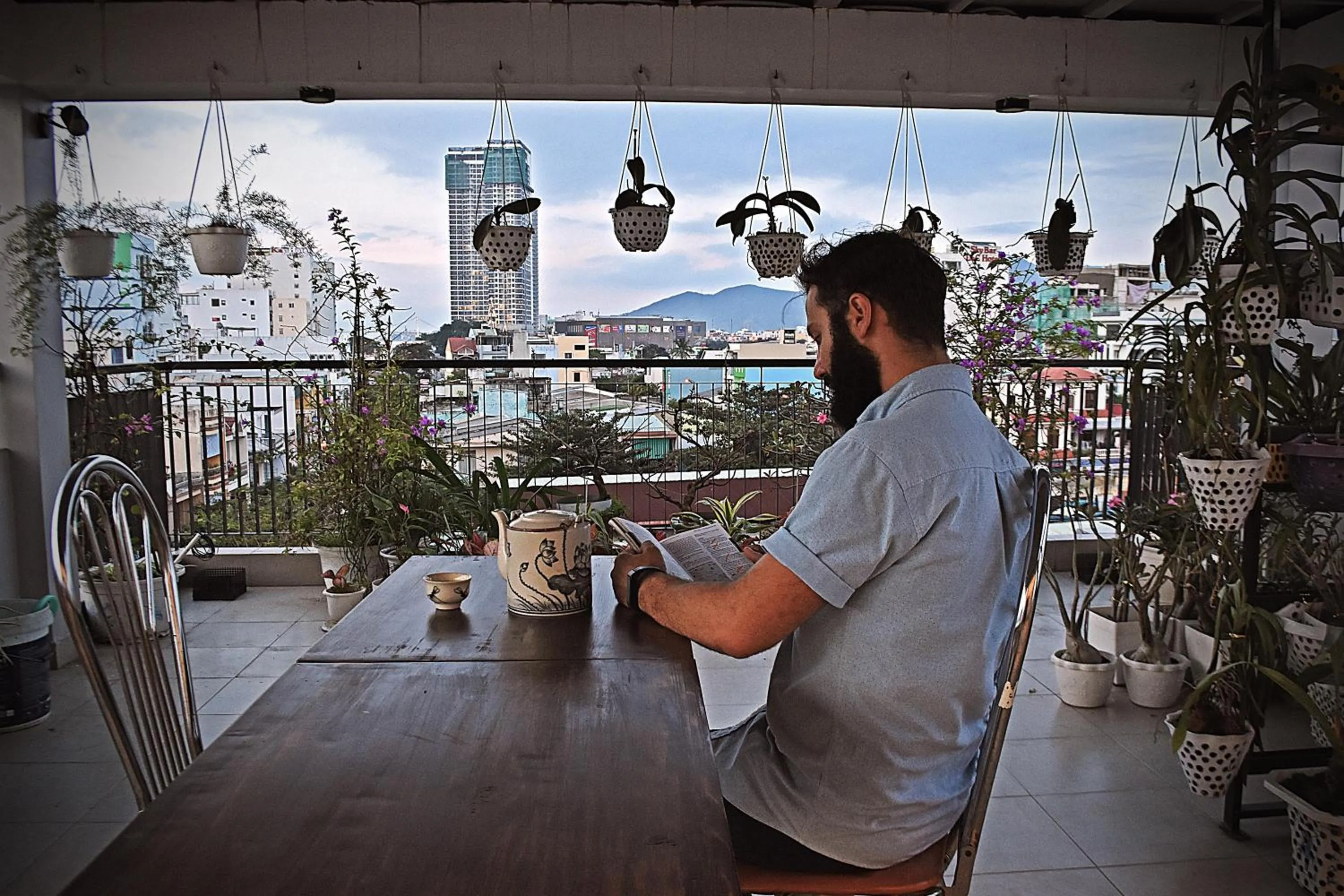 Patio in Kon-Tiki DaNang Hostel