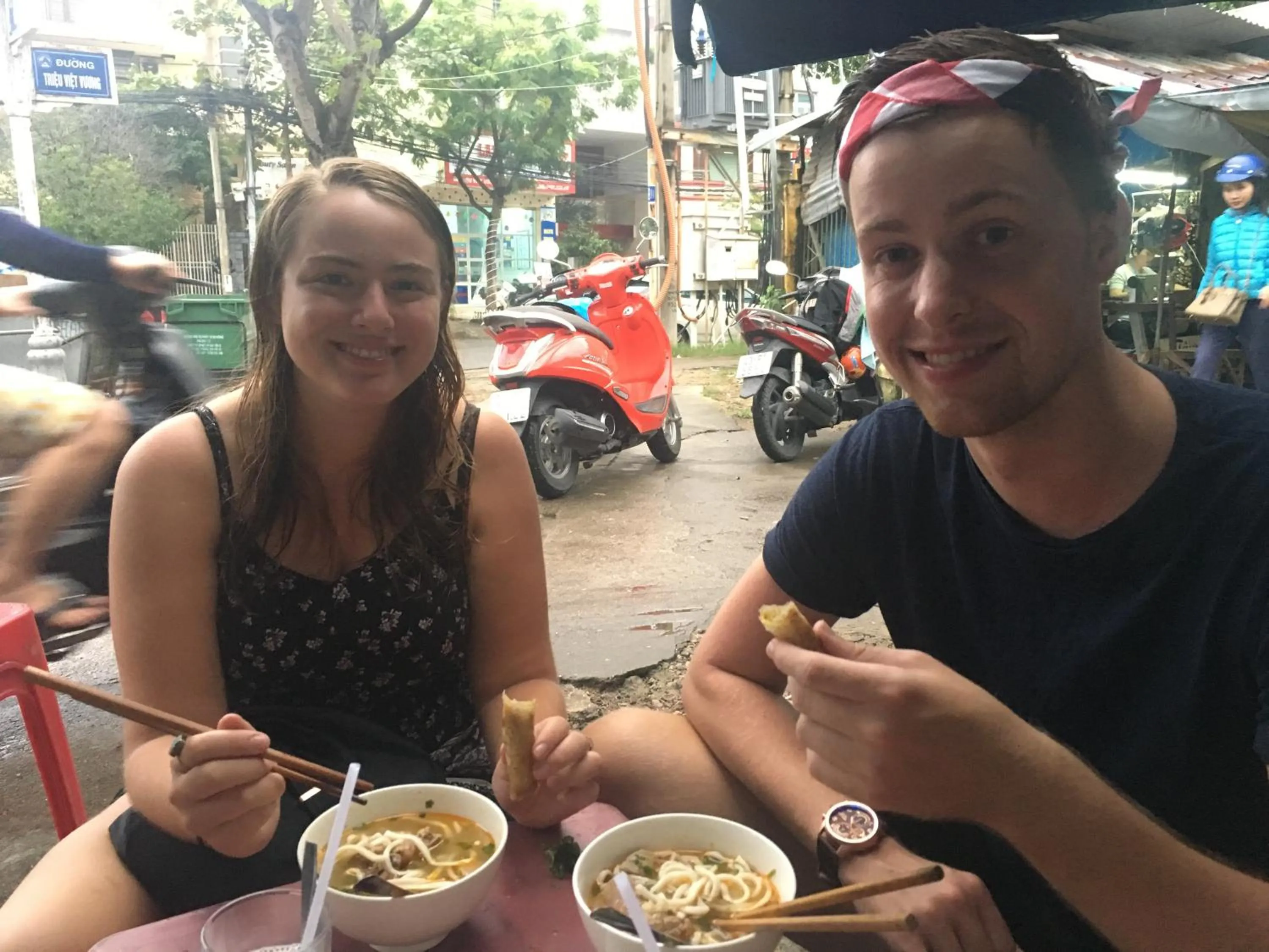 group of guests in Kon-Tiki DaNang Hostel
