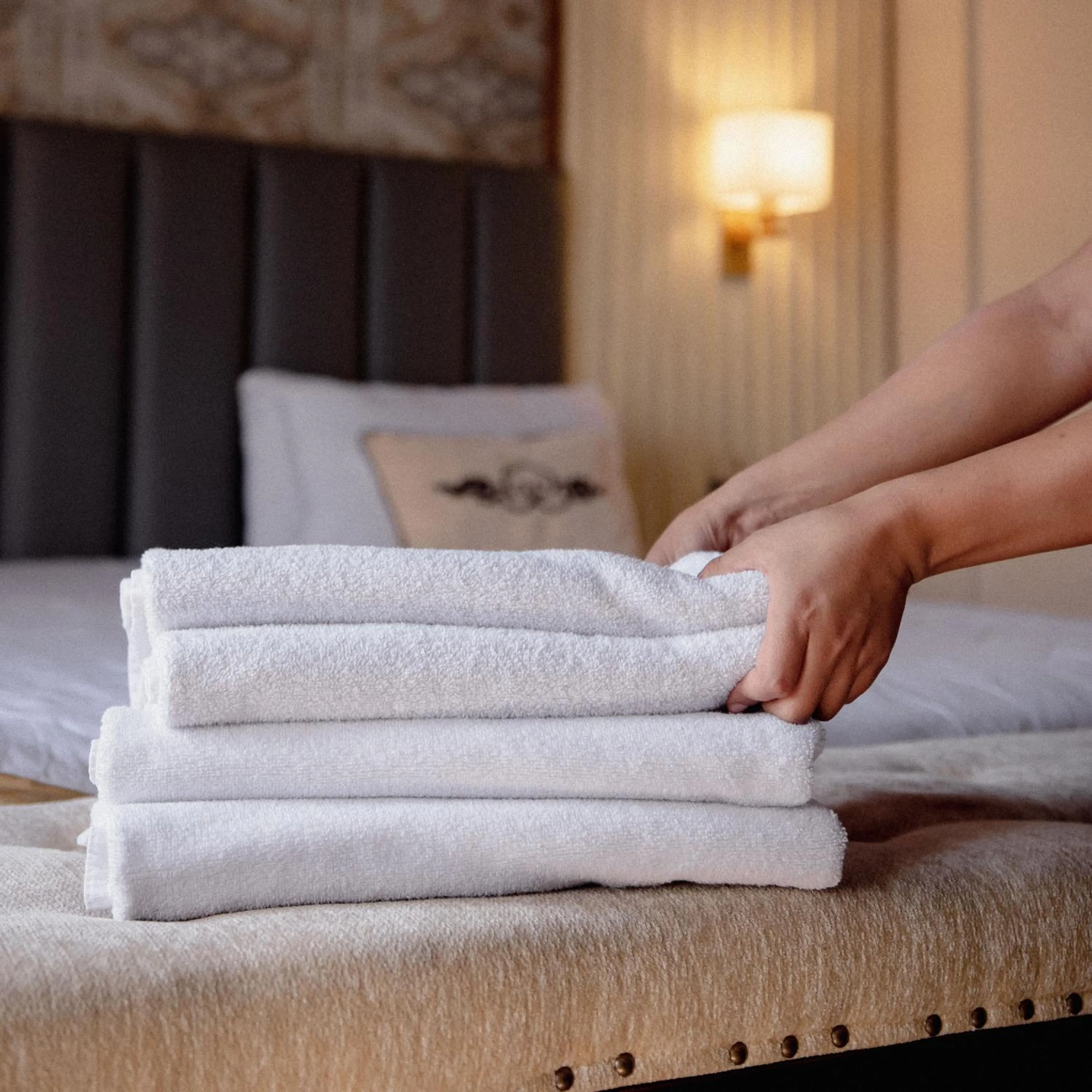 towels, Bed in Lavie Residence and Spa
