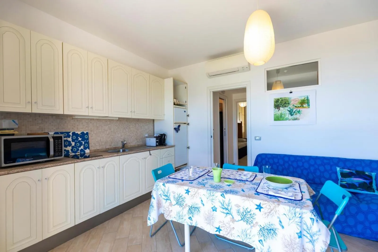 Kitchen or kitchenette in LUZIA AGRIRESORT - Piscina Idromassaggio con Vista Mare Aperta fino alle ore 23-00