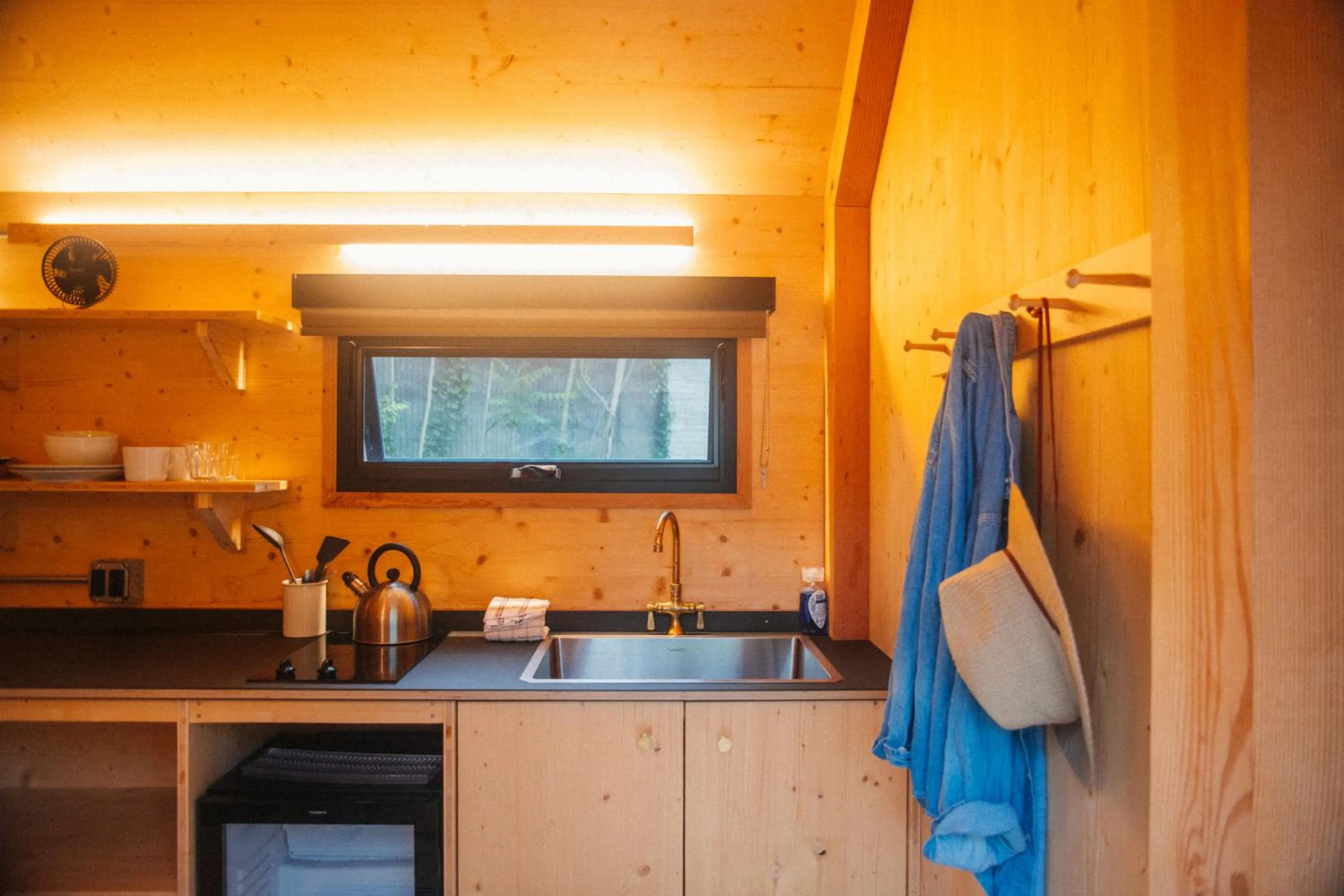 Kitchen or kitchenette in Johnson's Beach Cabins and Campground