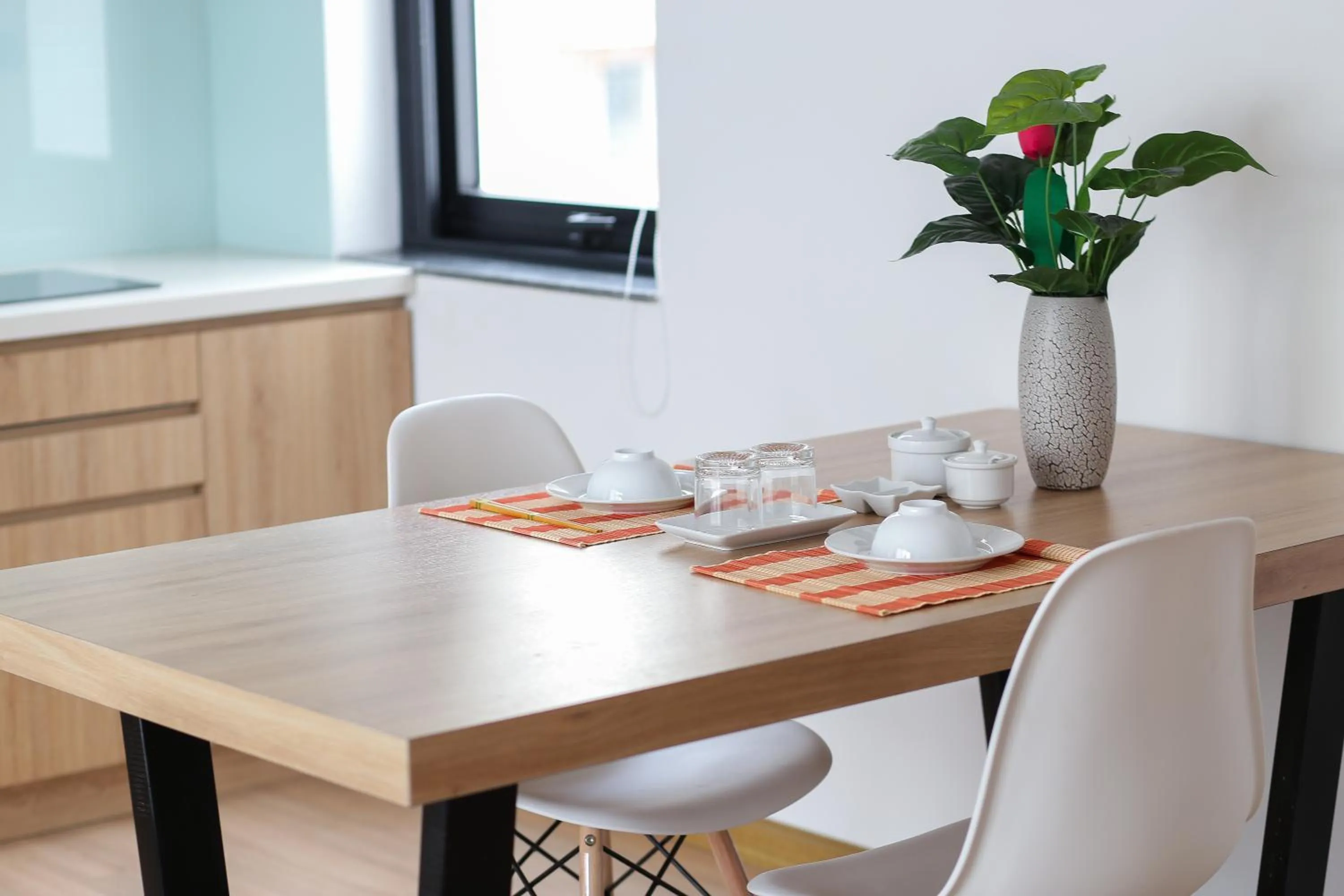 Kitchen or kitchenette in Quiet Hoang Quoc Viet Hotel & apartment