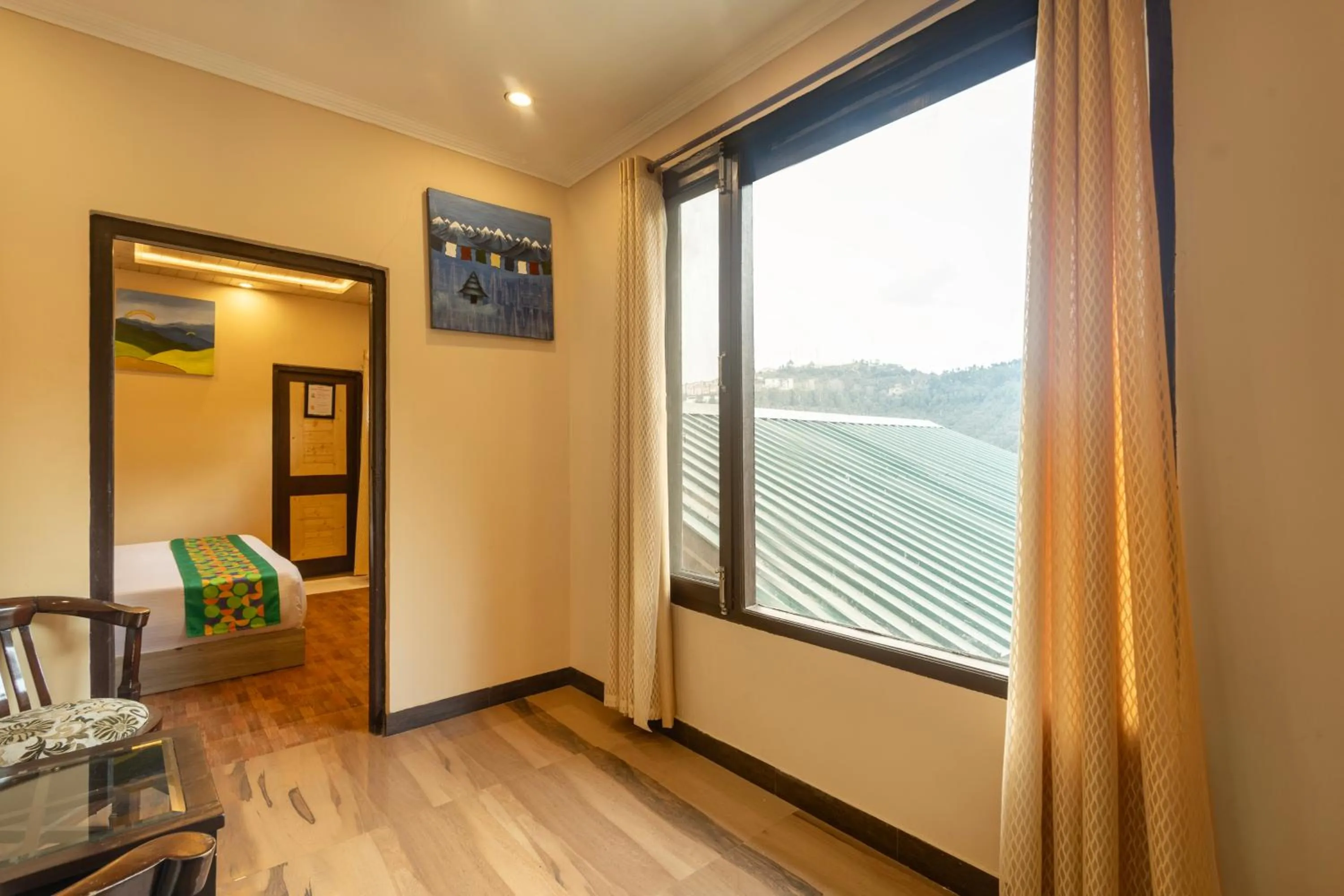 Bedroom, Bed in Treebo Lords Garden Glory With Centralised Heating