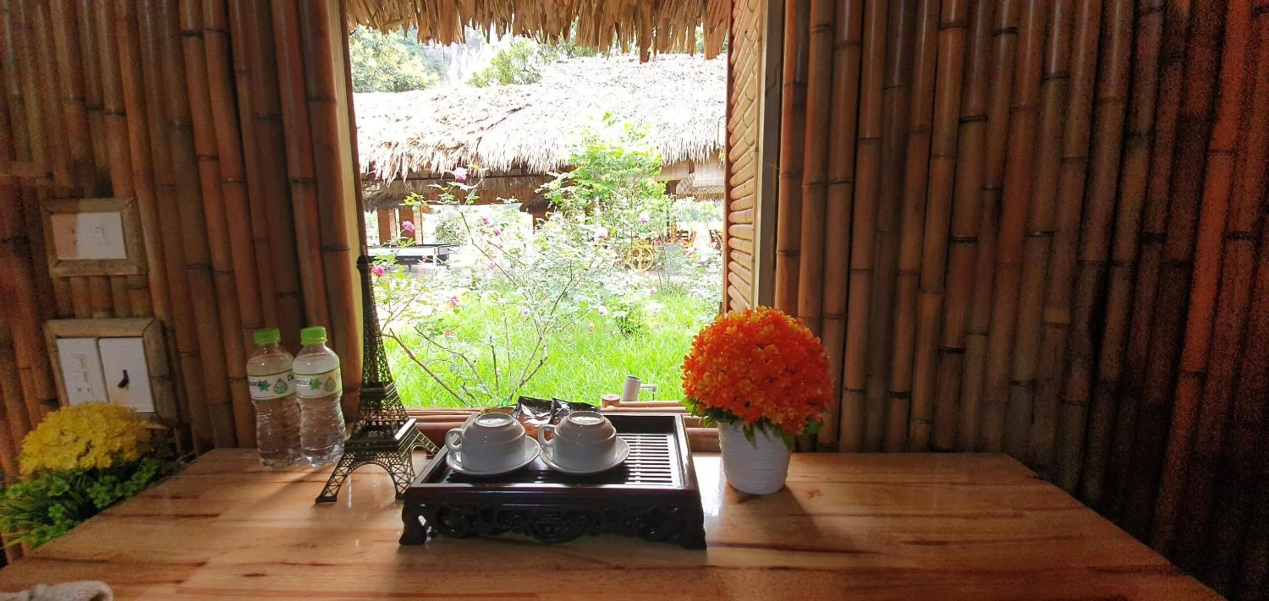 Garden view in Quoc Khanh Bamboo Homestay