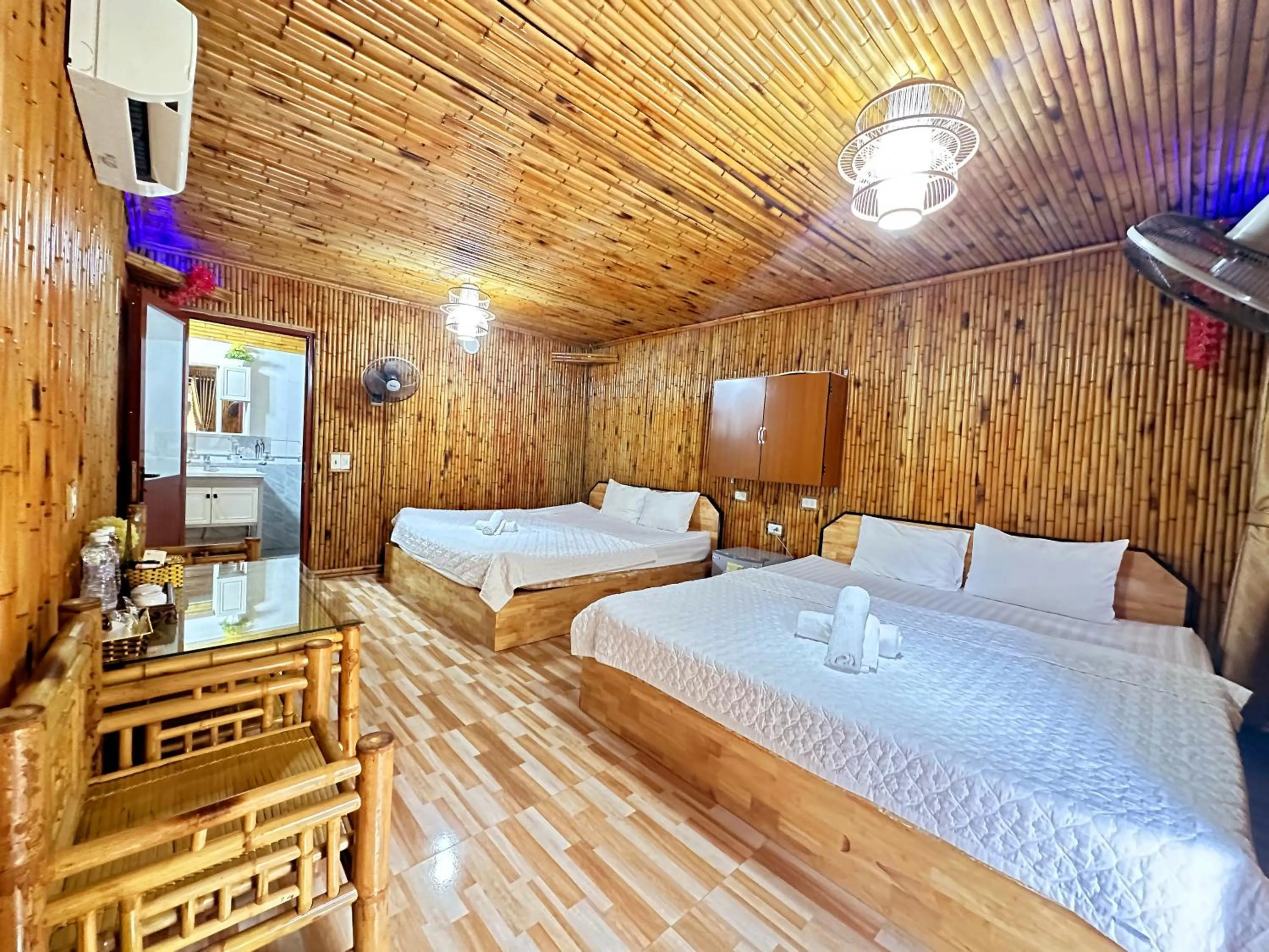 Bed in Quoc Khanh Bamboo Homestay