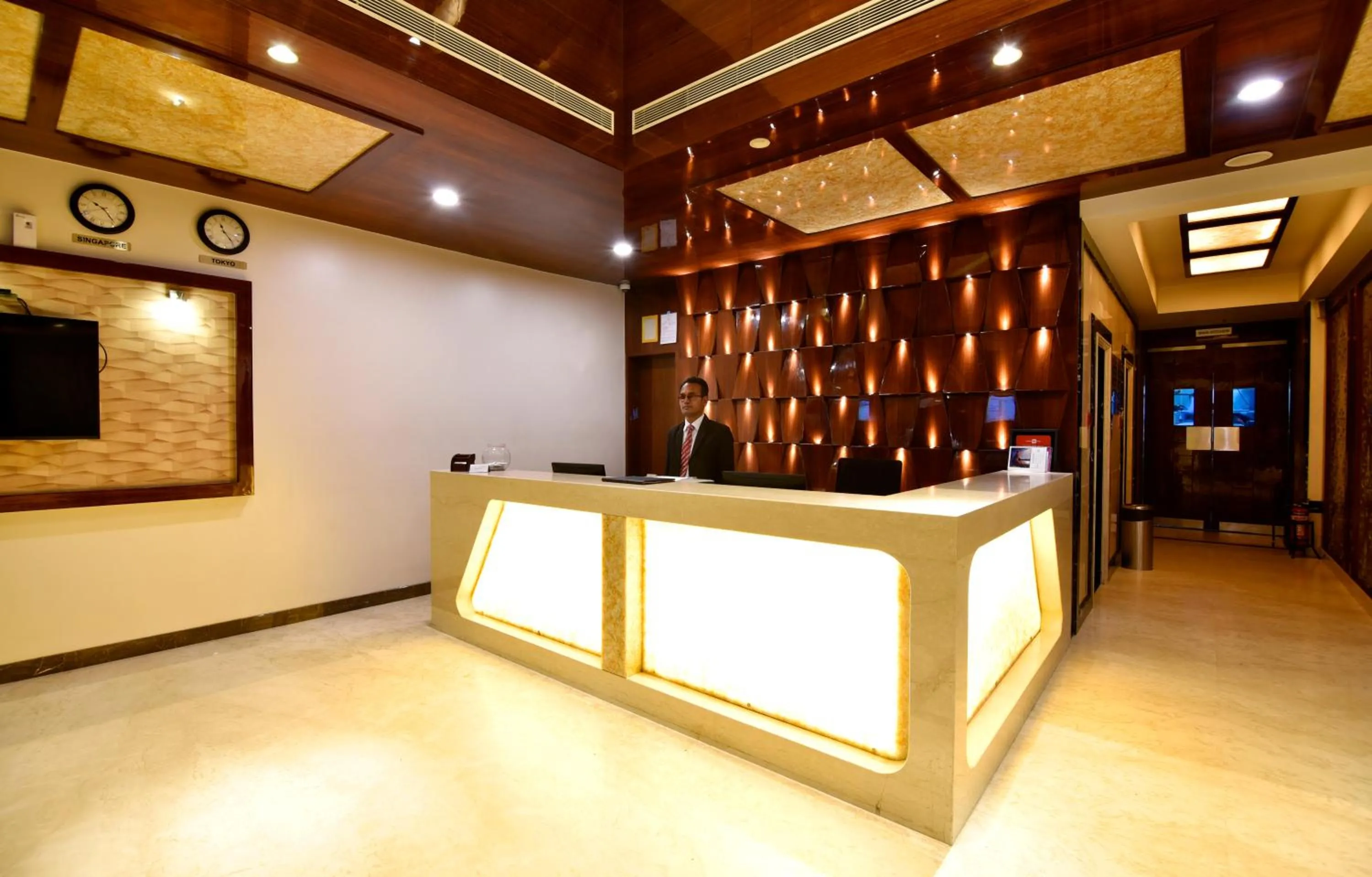 Lobby or reception in I V Sanctum Hotel
